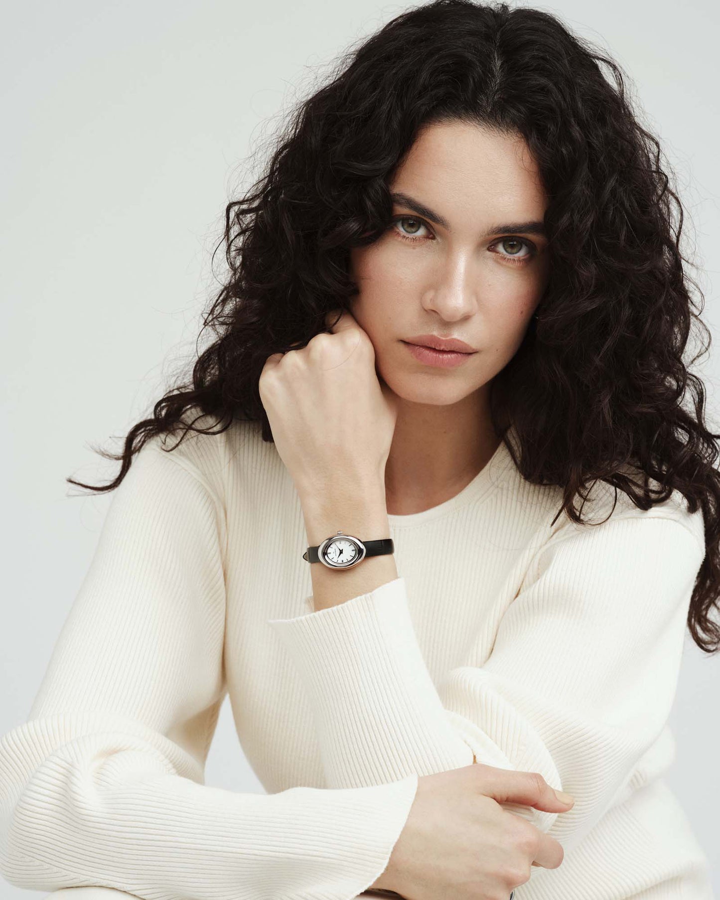 Belle Oval Leather Watch