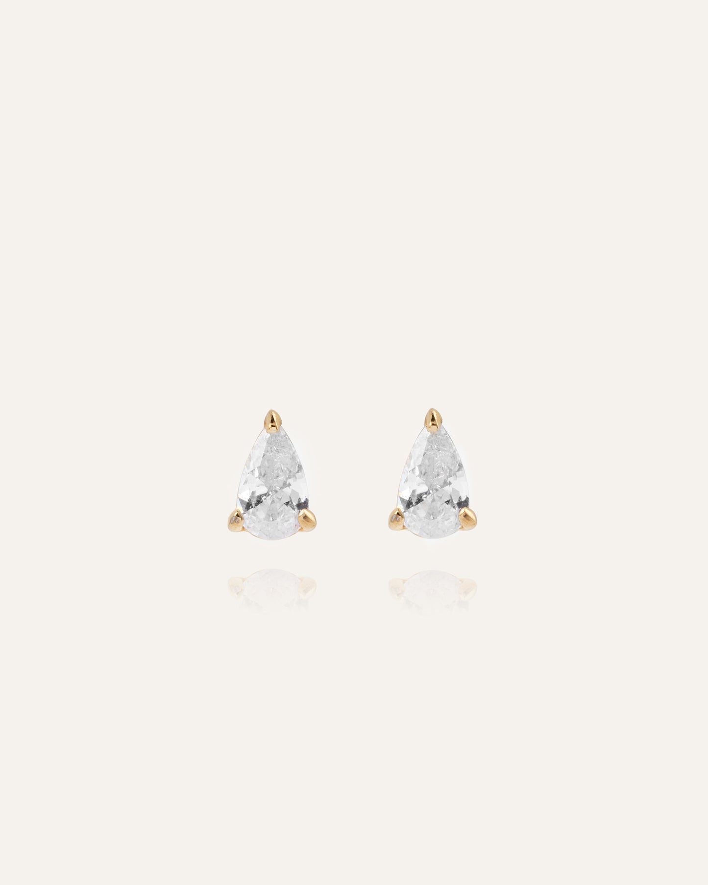 Belle White Small Studs