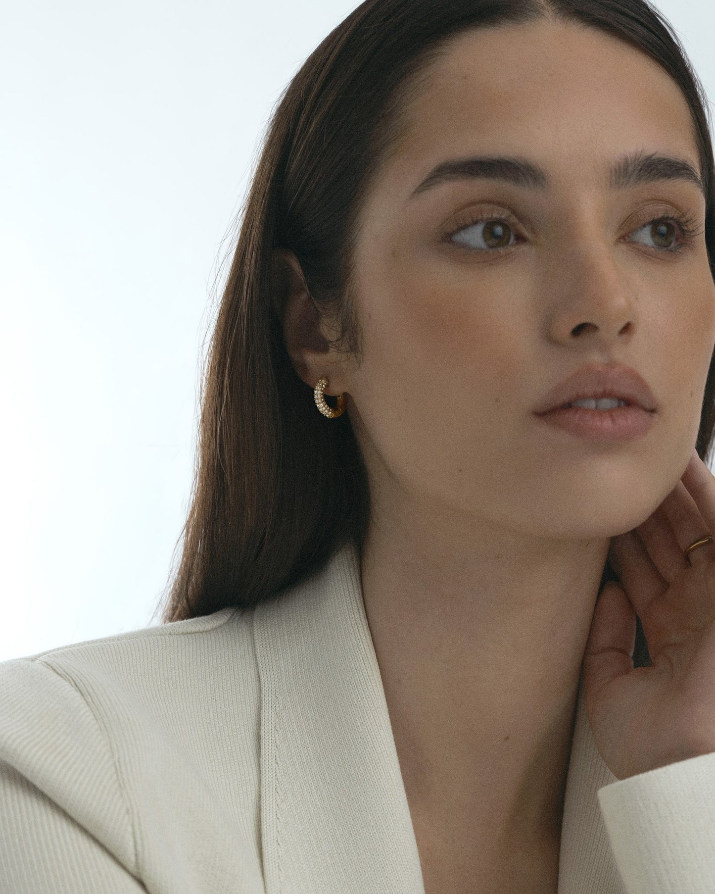 Pavé Everyday Medium Hoops