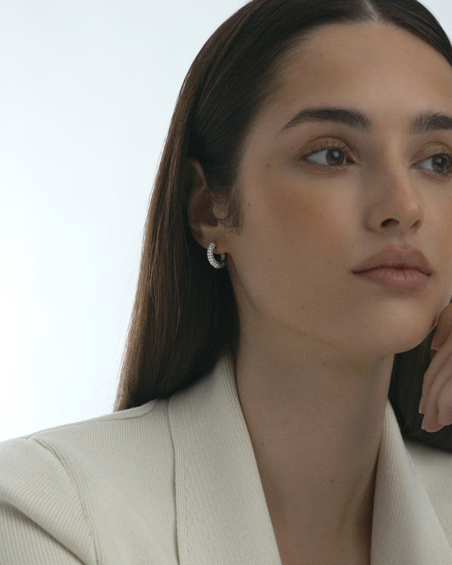 Pavé Everyday Medium Hoops