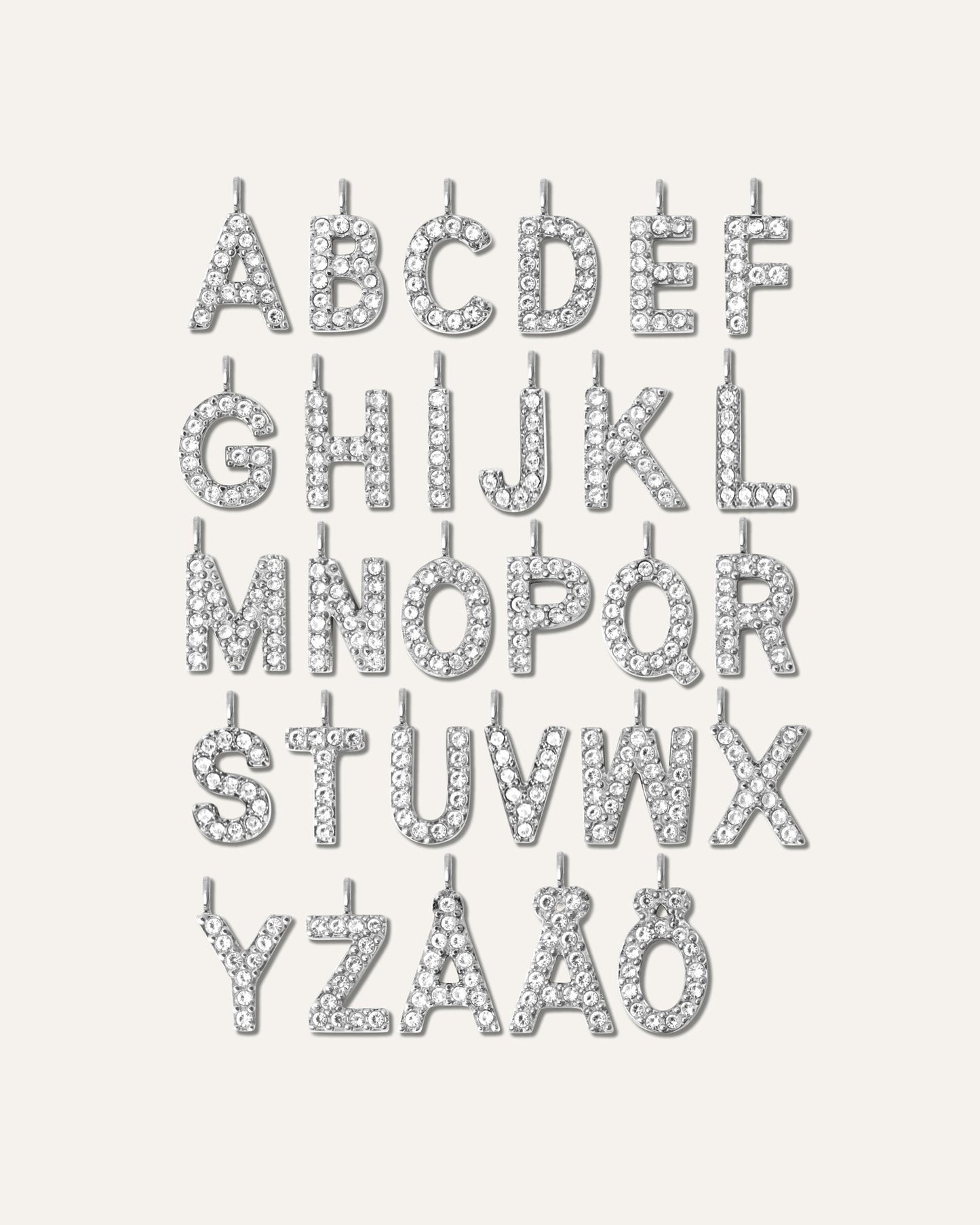 Petite Stone Letter Necklace