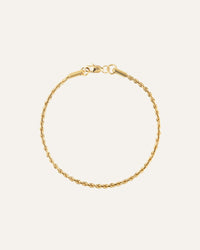Thin Rope Bracelet Gold