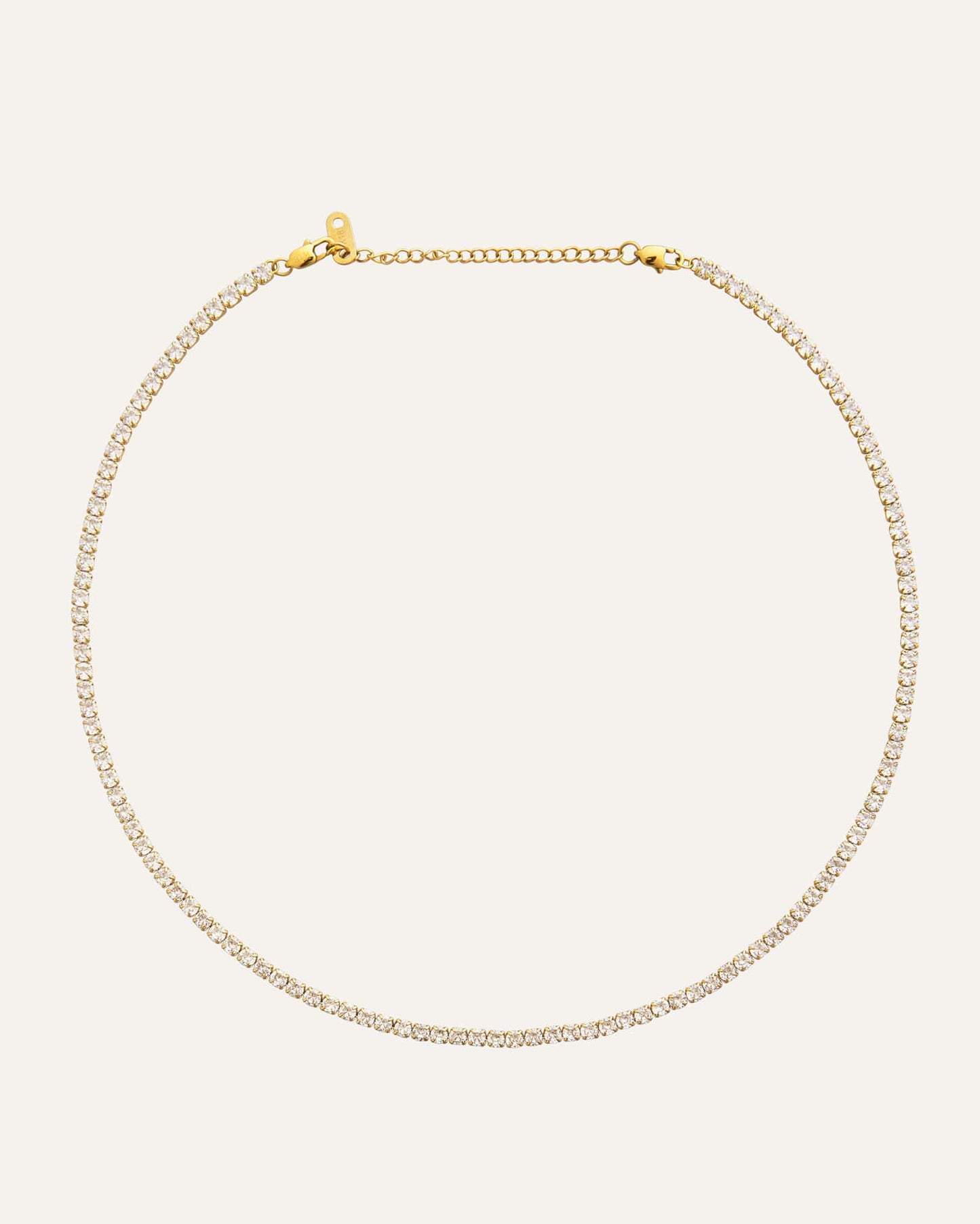 Tennis necklace gold