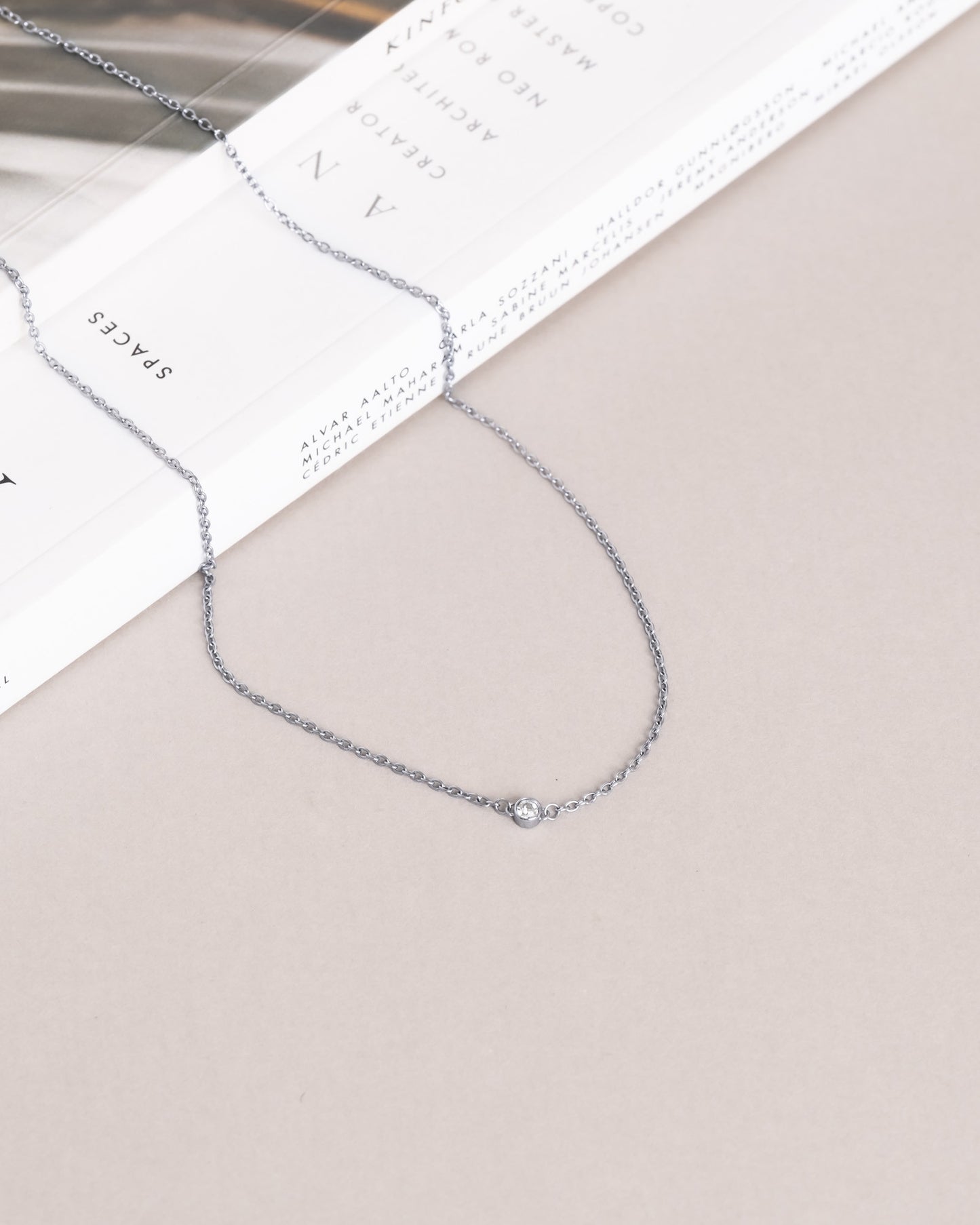 Thin Diamond Necklace