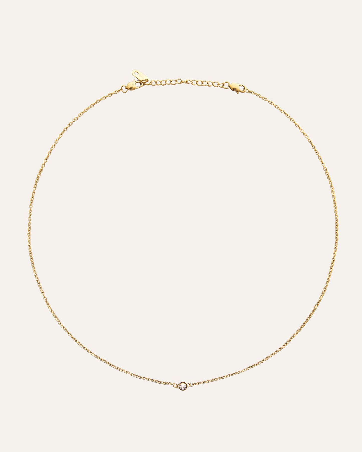 Dünne Diamantkette Gold