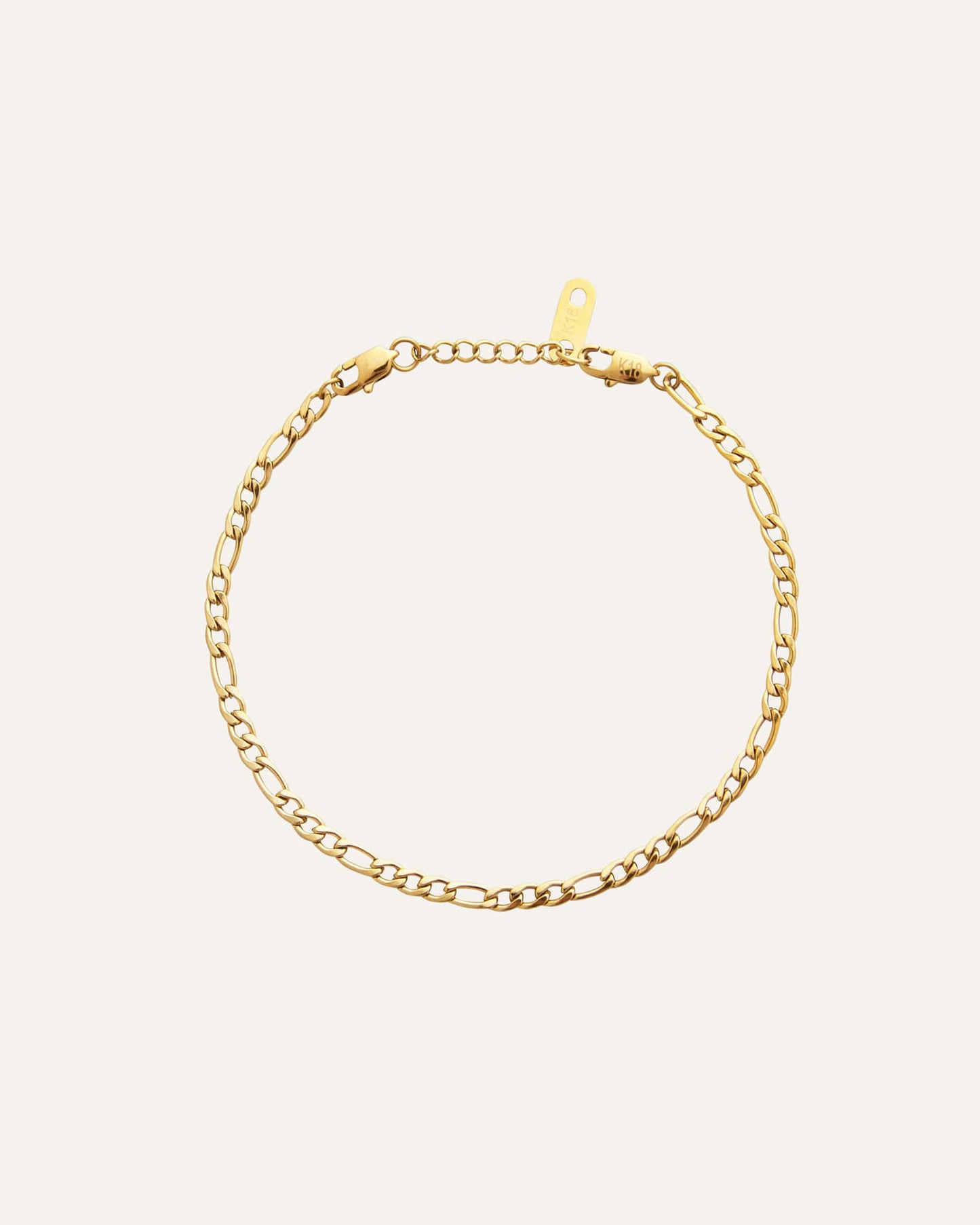 Thin Figaro Bracelet Gold