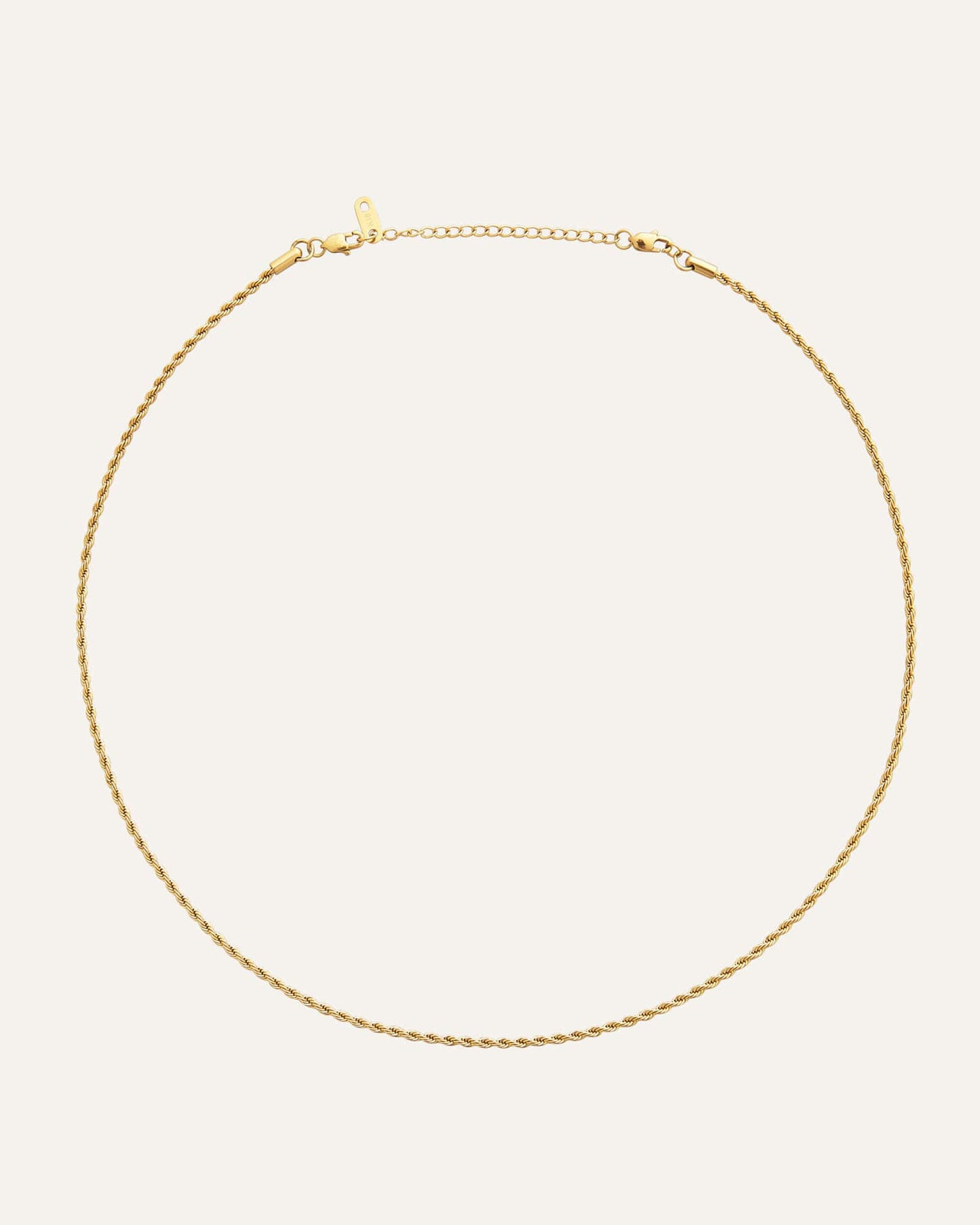 Thin rope necklace gold