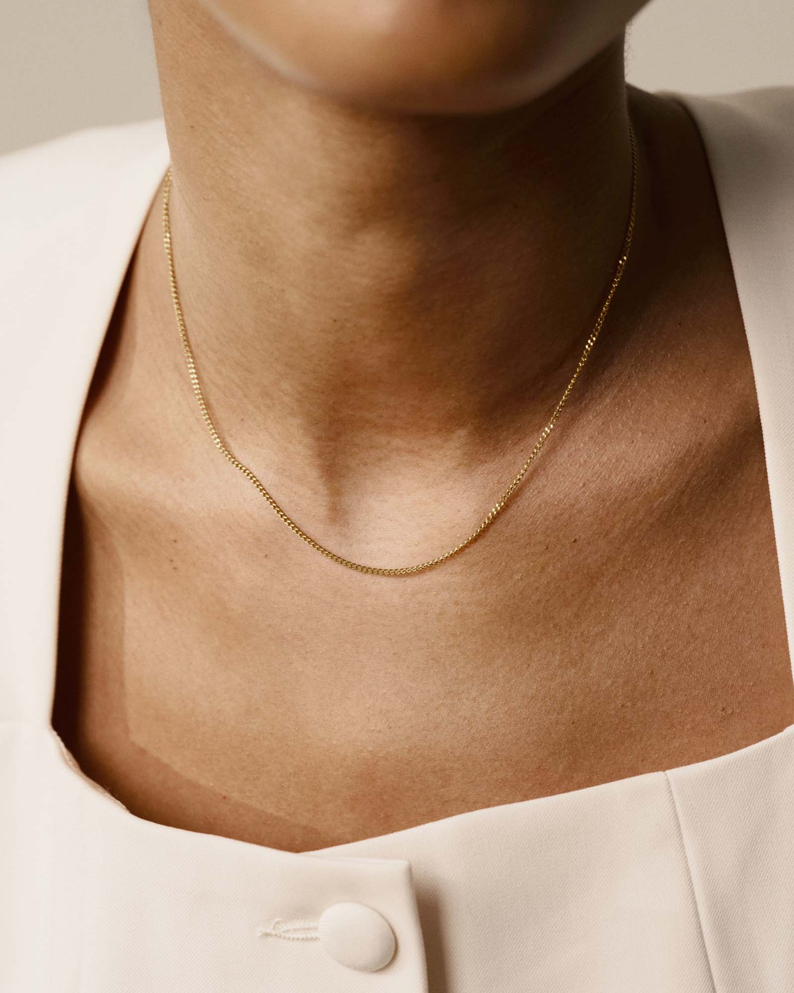 Thin Curb Chain Necklace