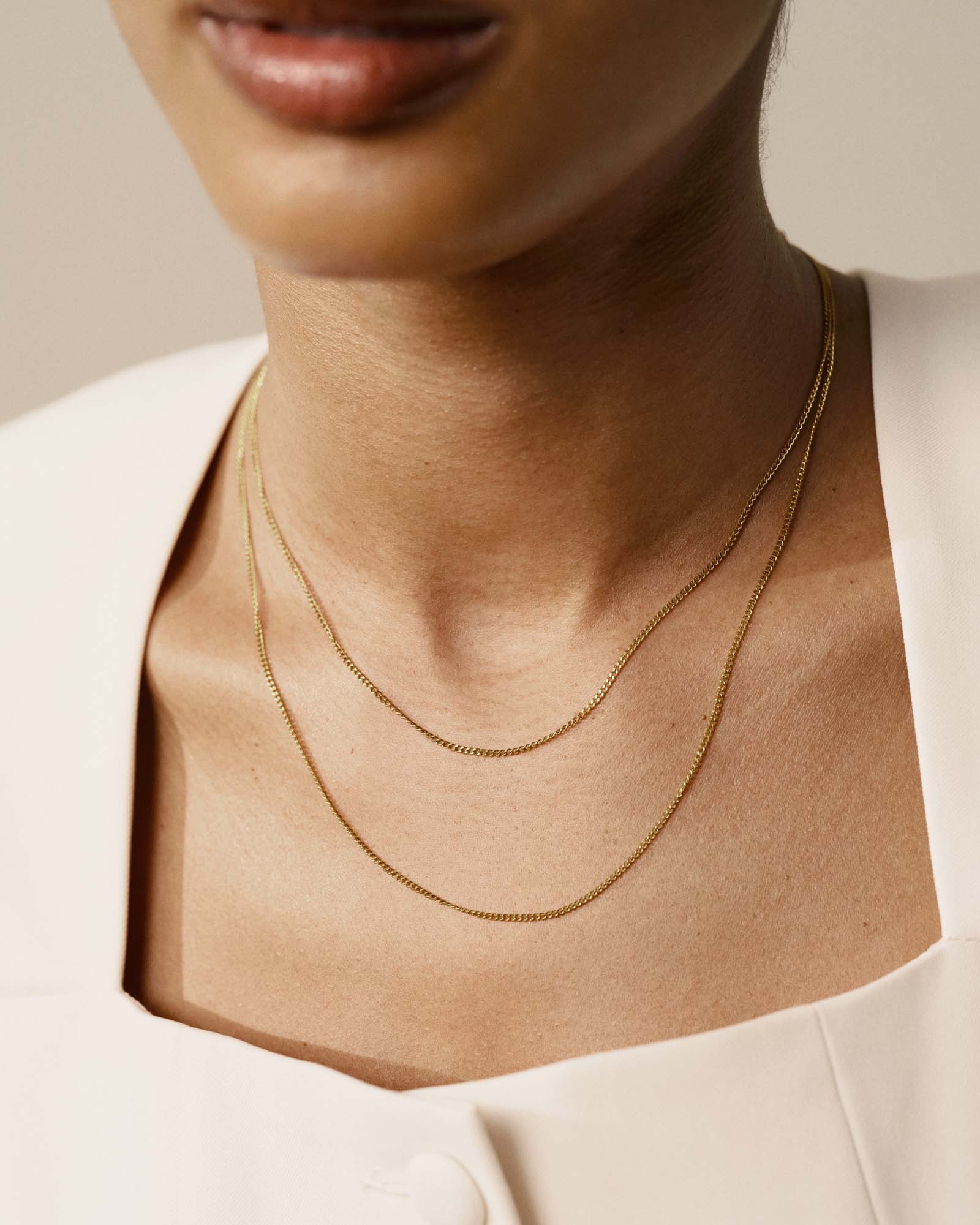 Thin Curb Chain Necklace