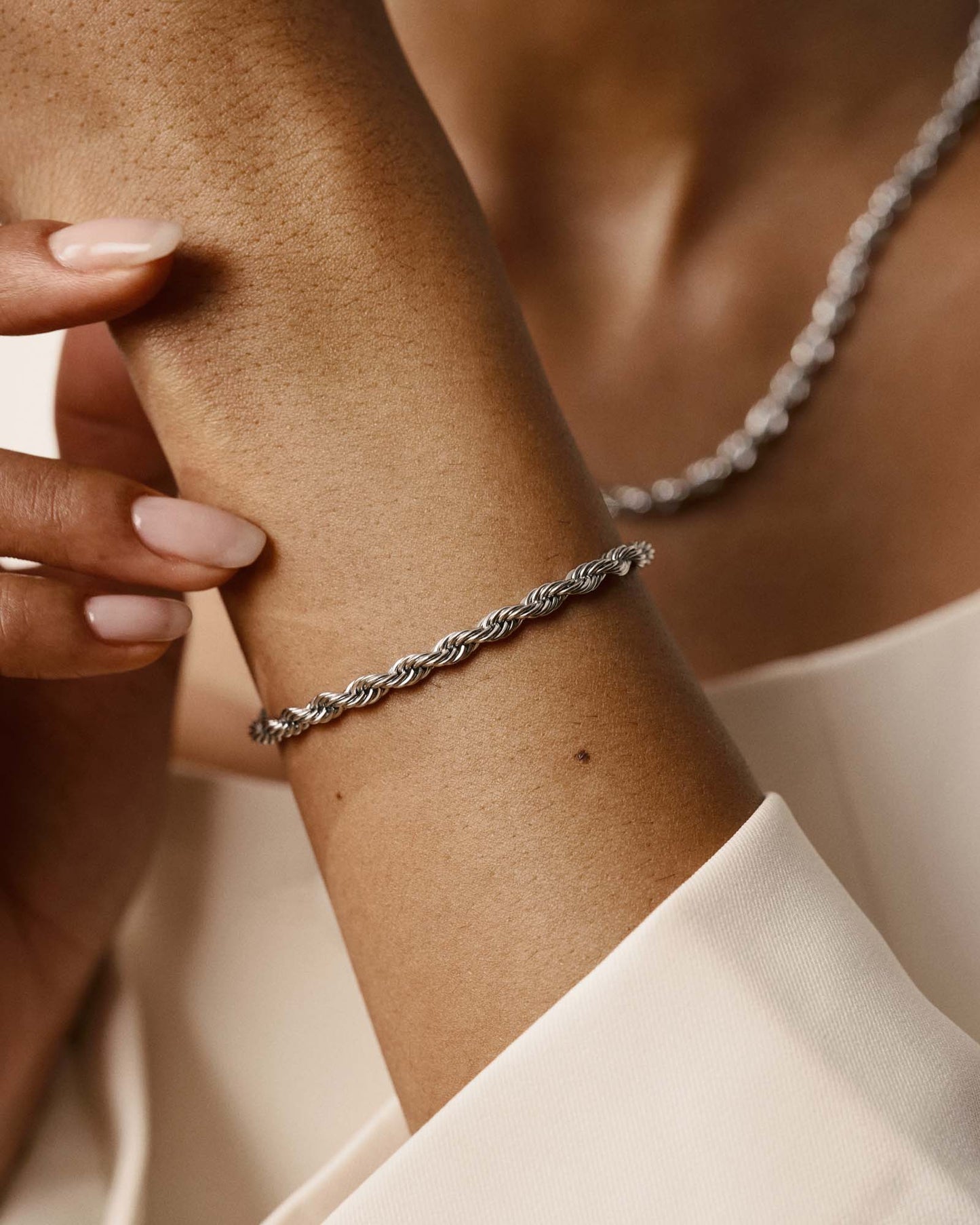 Bold Rope Chain Steel Bracelet