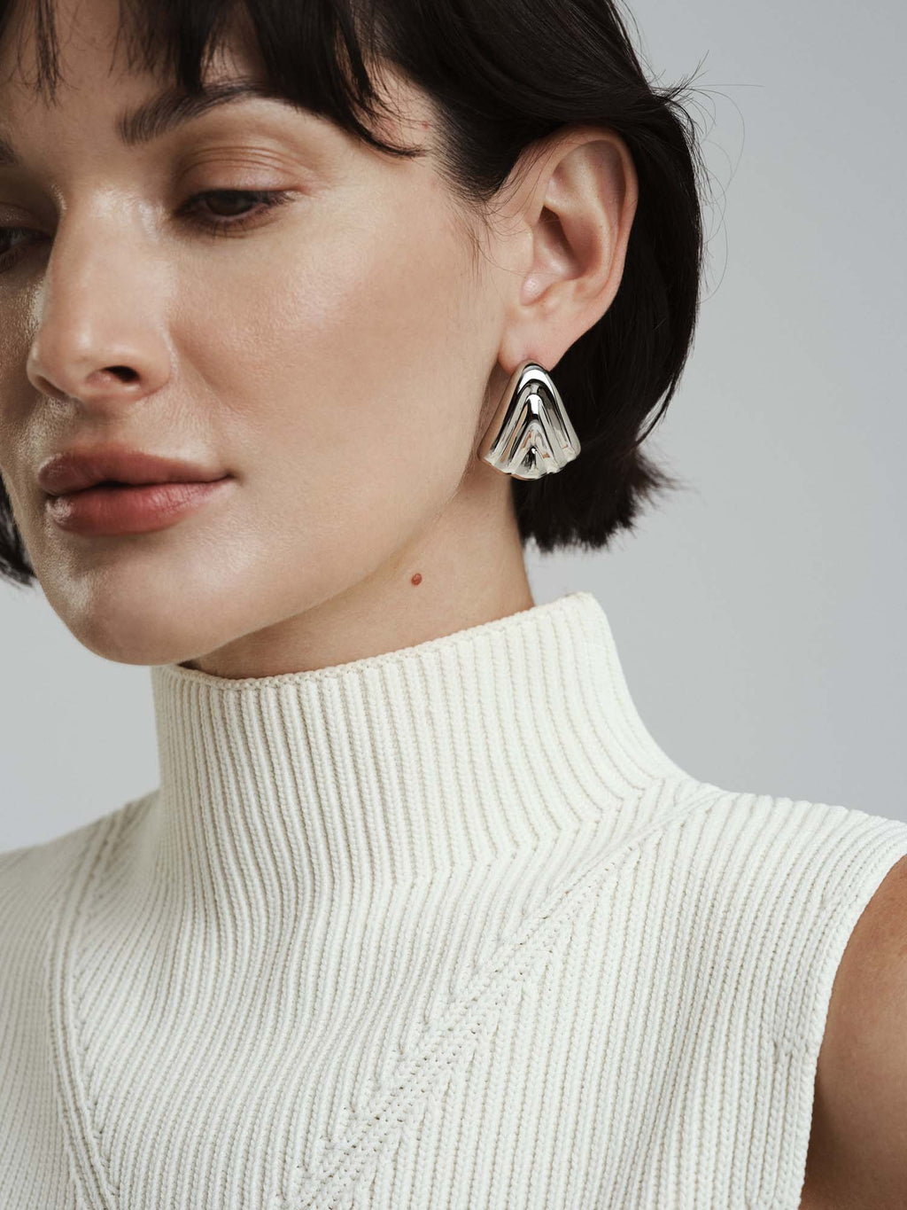 Drop A File Icon Deco Drop Silver Earrings – Mockberg