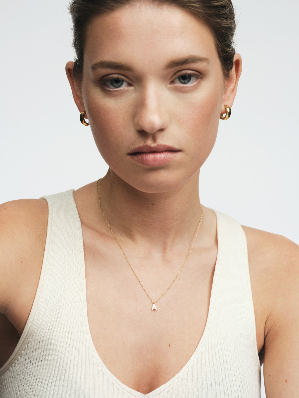 Petite Plain Letter Necklace
