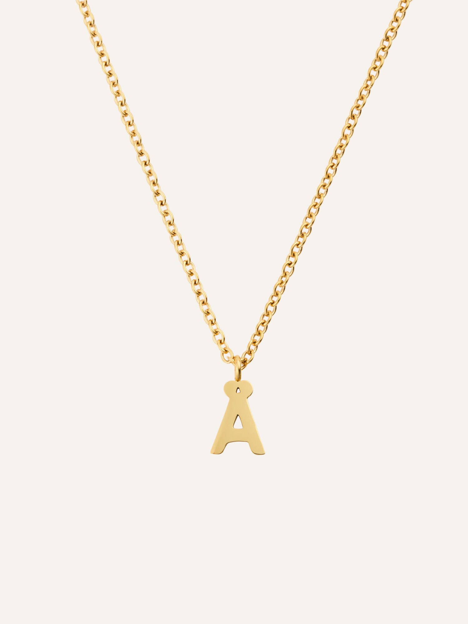 Petite Plain Letter Necklace