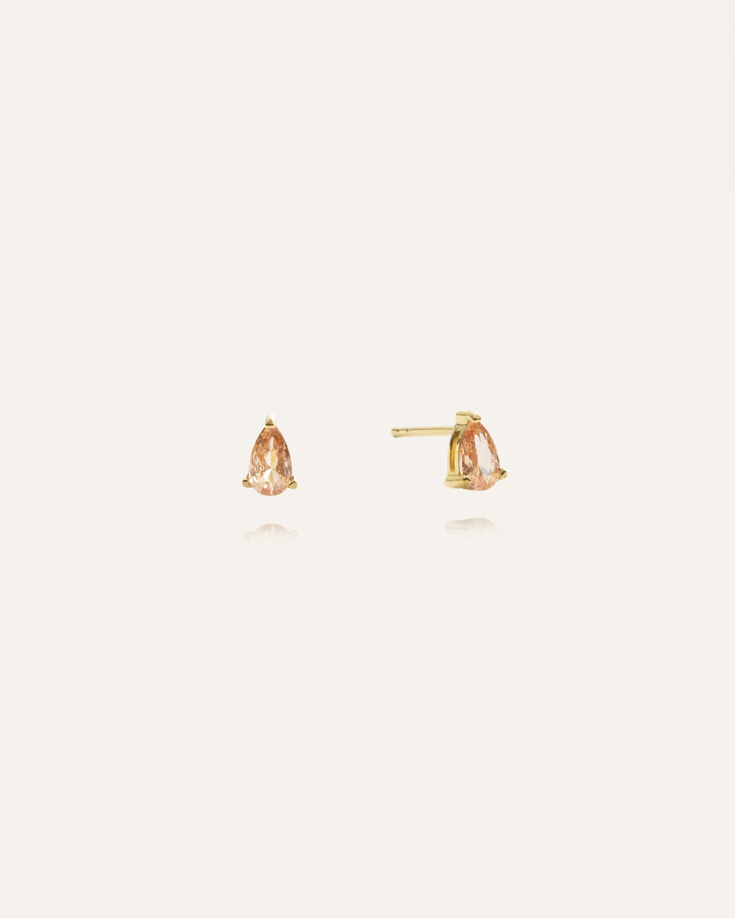 Belle Pear Studs - Champagne