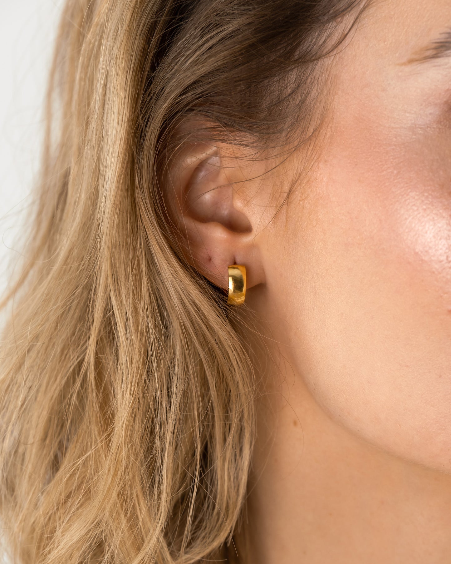Chunky Gold Hoops Small