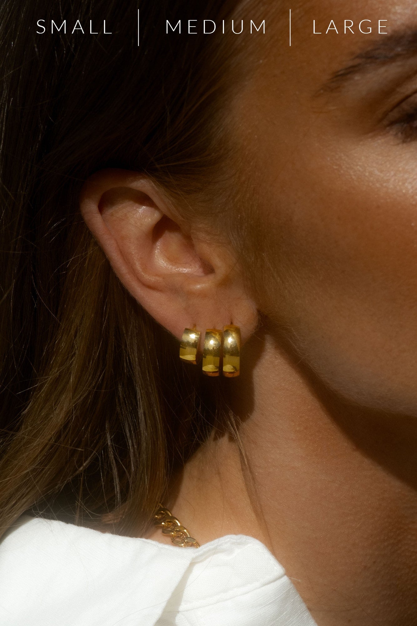 Chunky Gold Hoops Small
