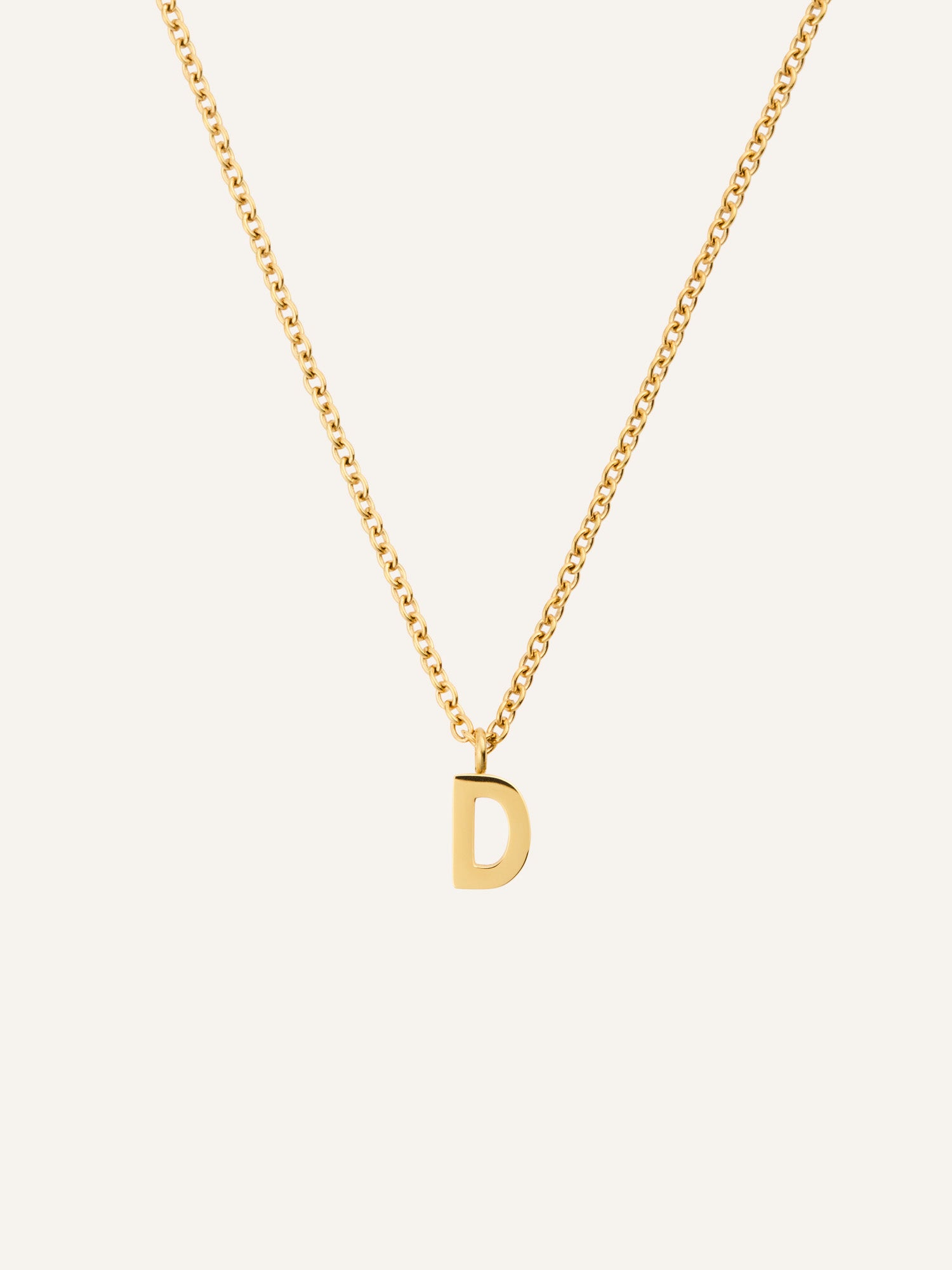 Petite Plain Letter Necklace