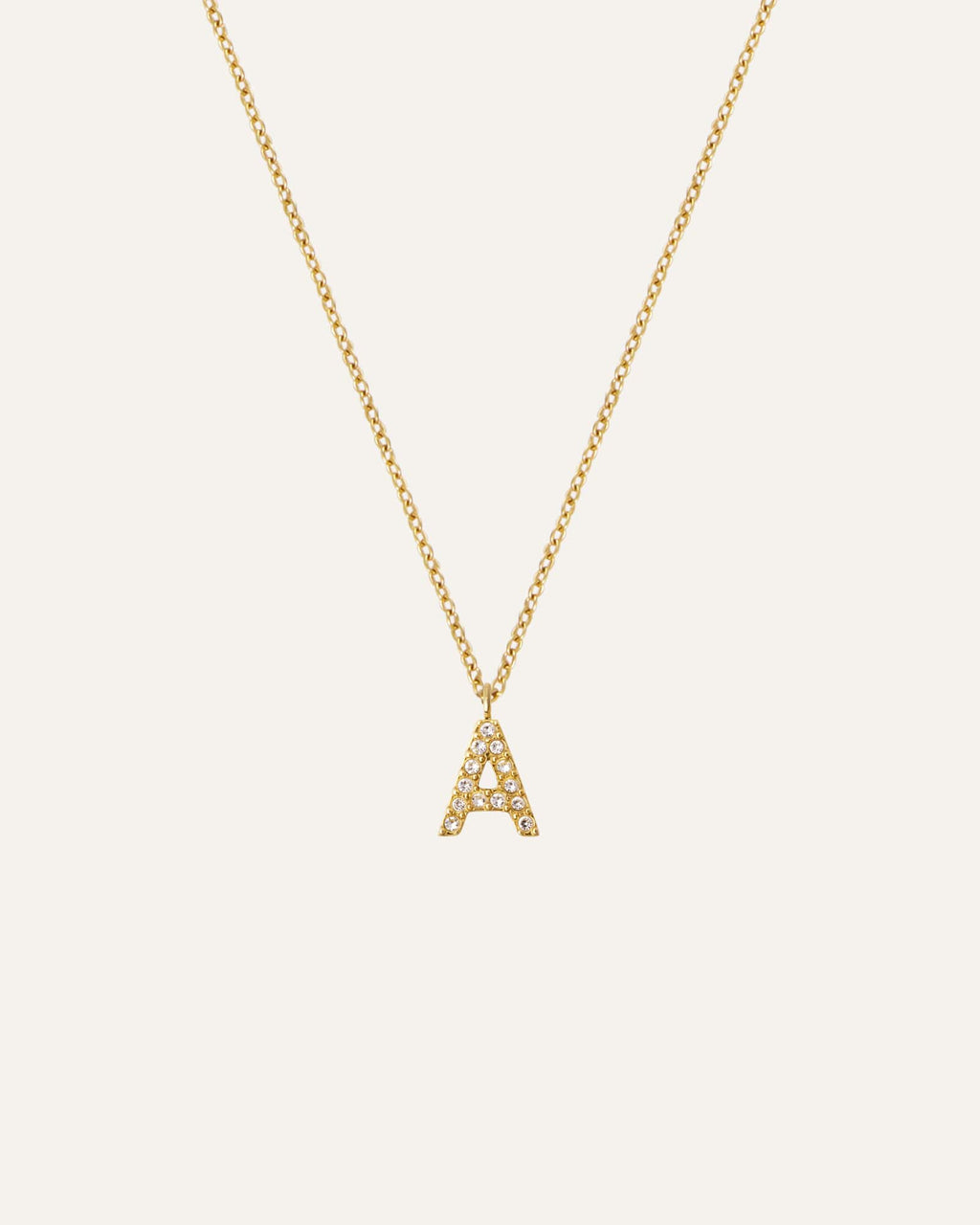 Petite Stone Letter Necklace