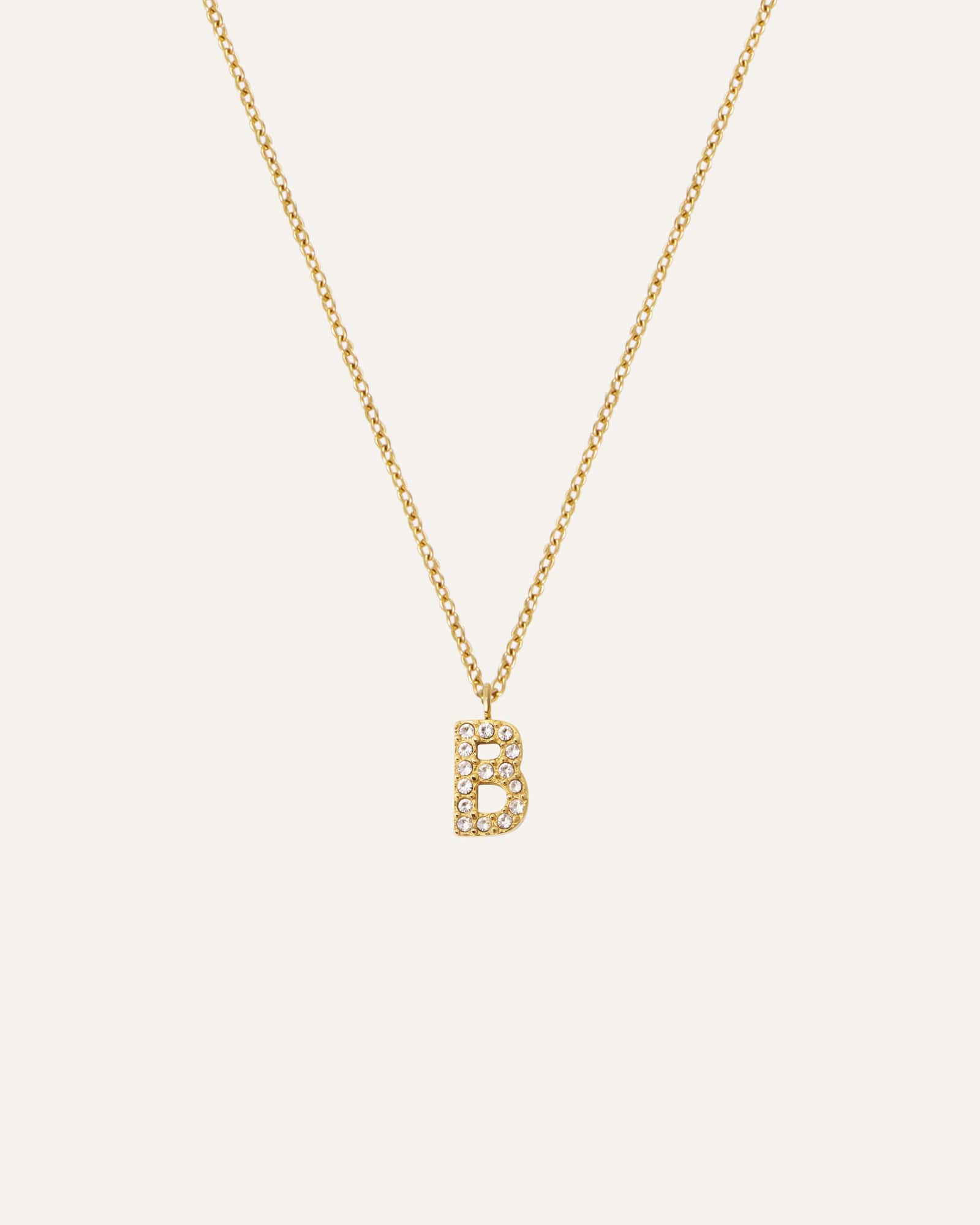 Petite Stone Letter Necklace
