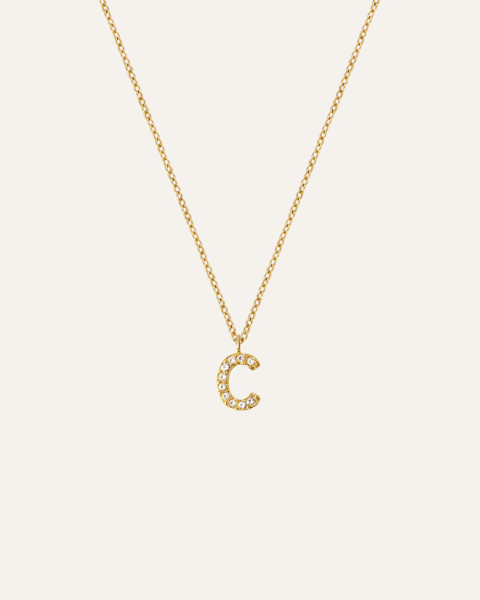 Petite Stone Letter Necklace