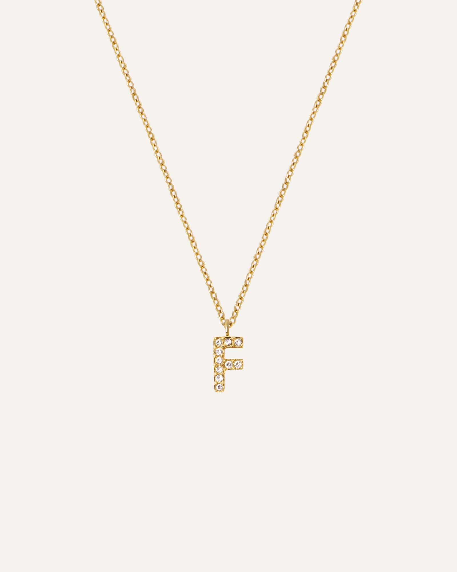 Petite Stone Letter Necklace