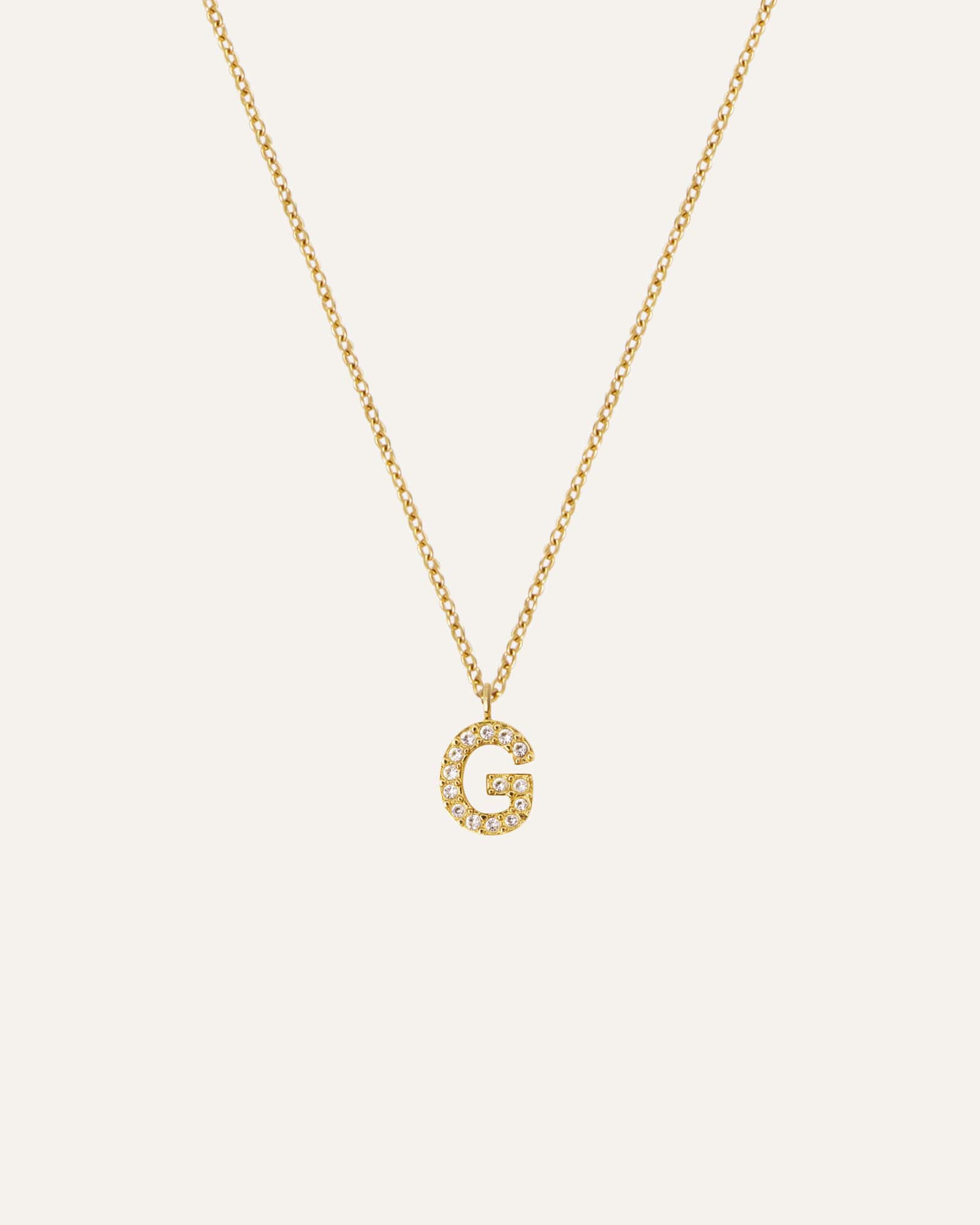 Petite Stone Letter Necklace
