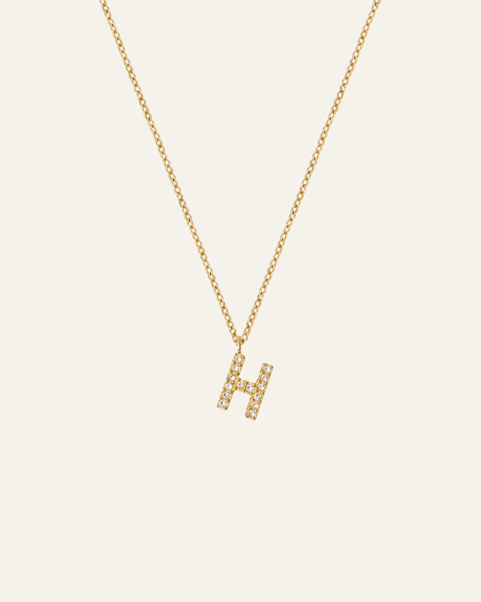 Petite Stone Letter Necklace