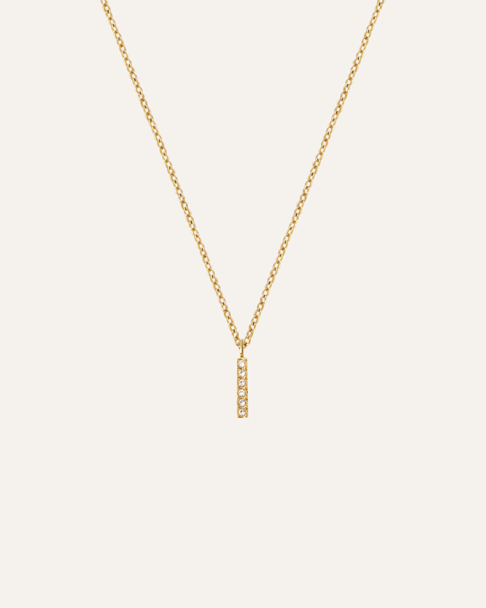 Petite Stone Letter Necklace