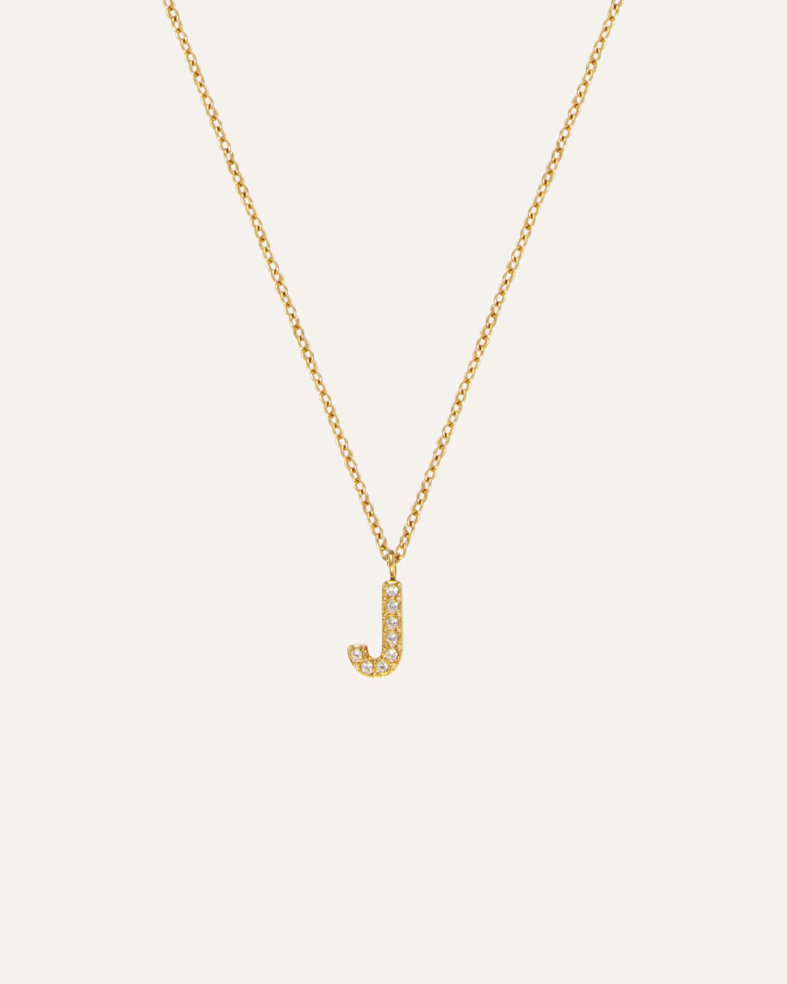 Petite Stone Letter Necklace