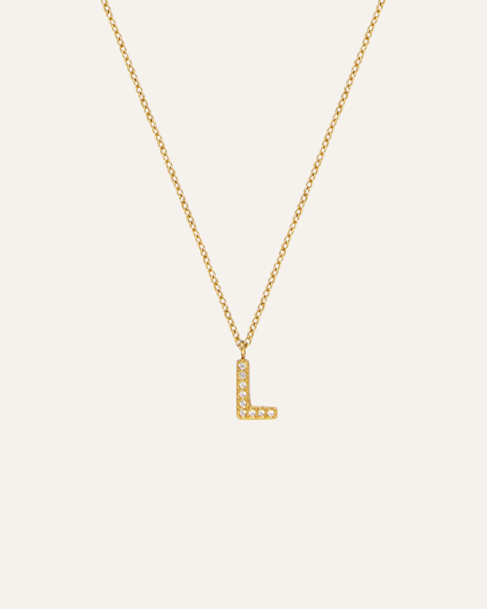 Petite Stone Letter Necklace