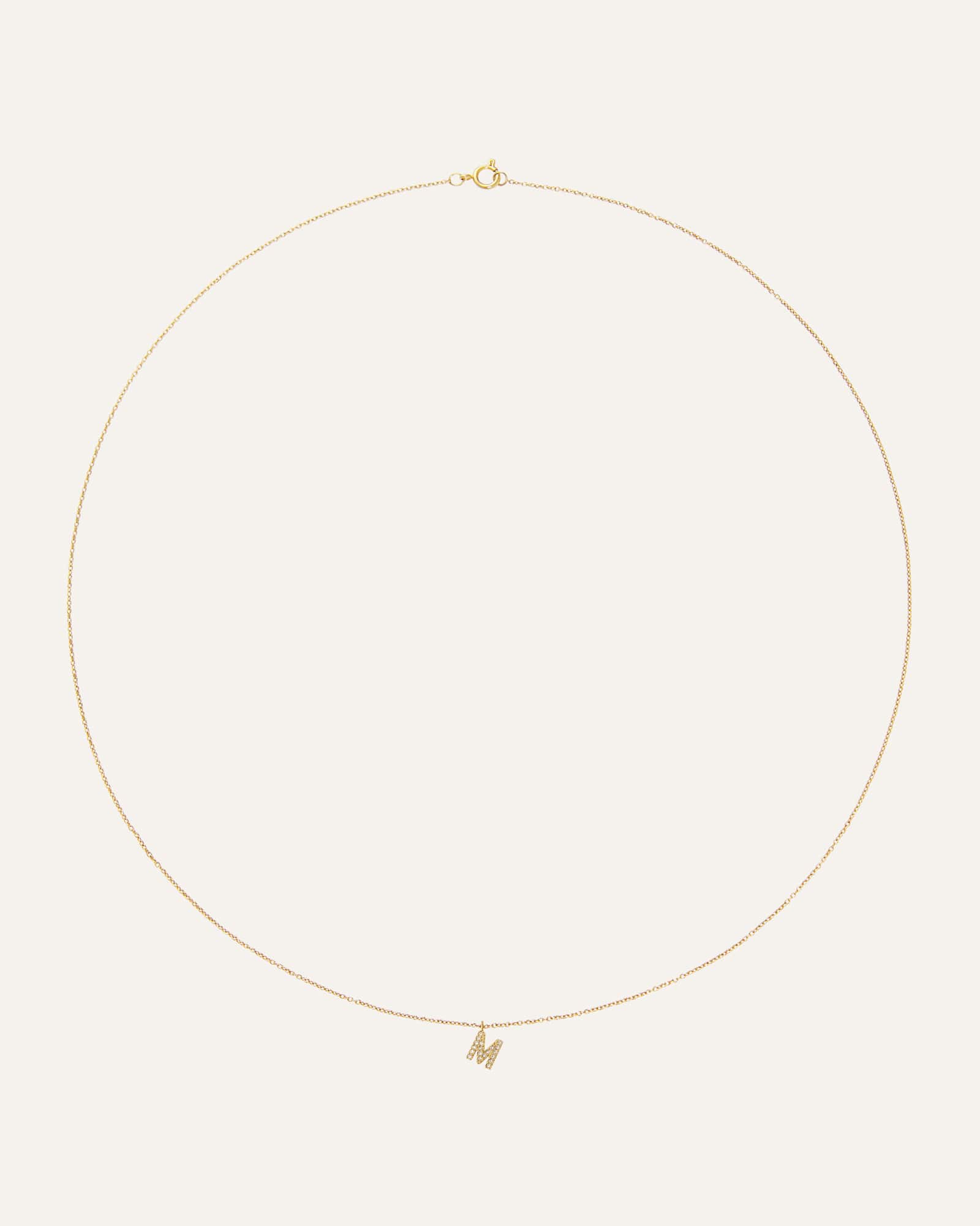 Petite Stone Letter Necklace