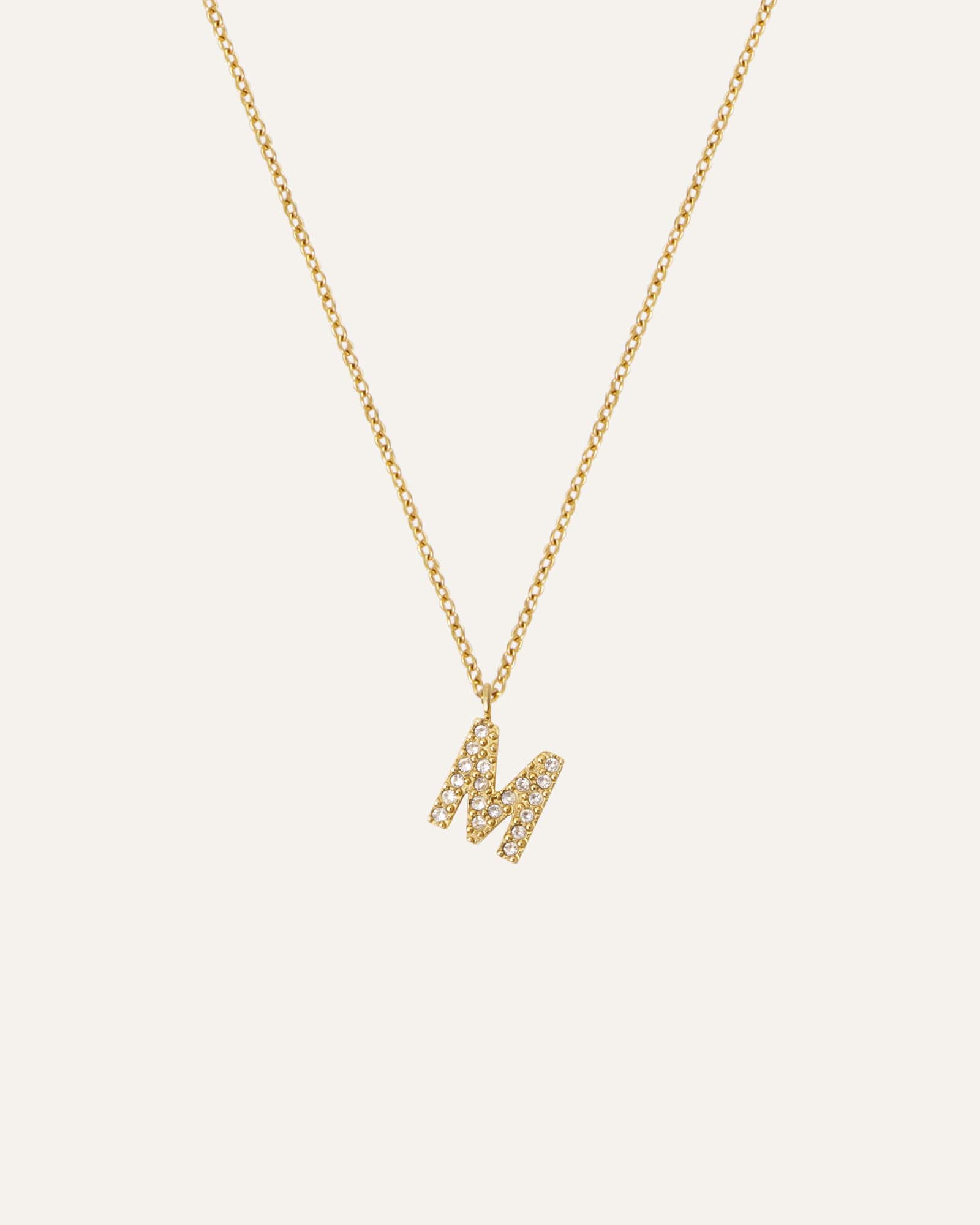 Petite Stone Letter Necklace