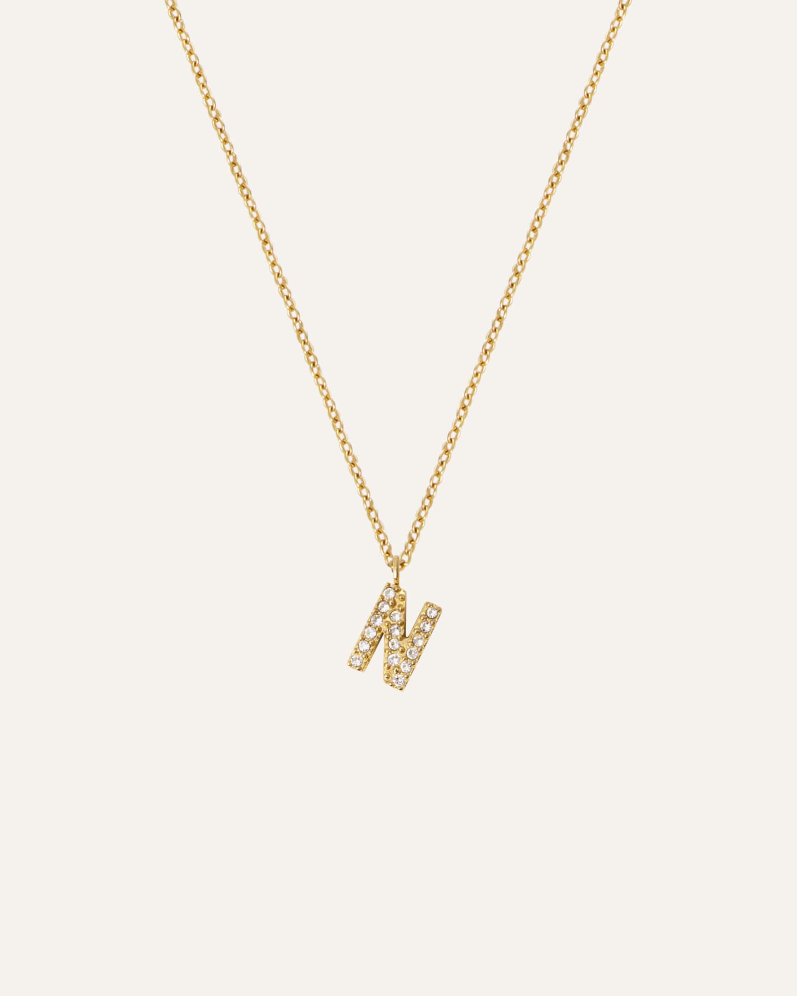 Petite Stone Letter Necklace