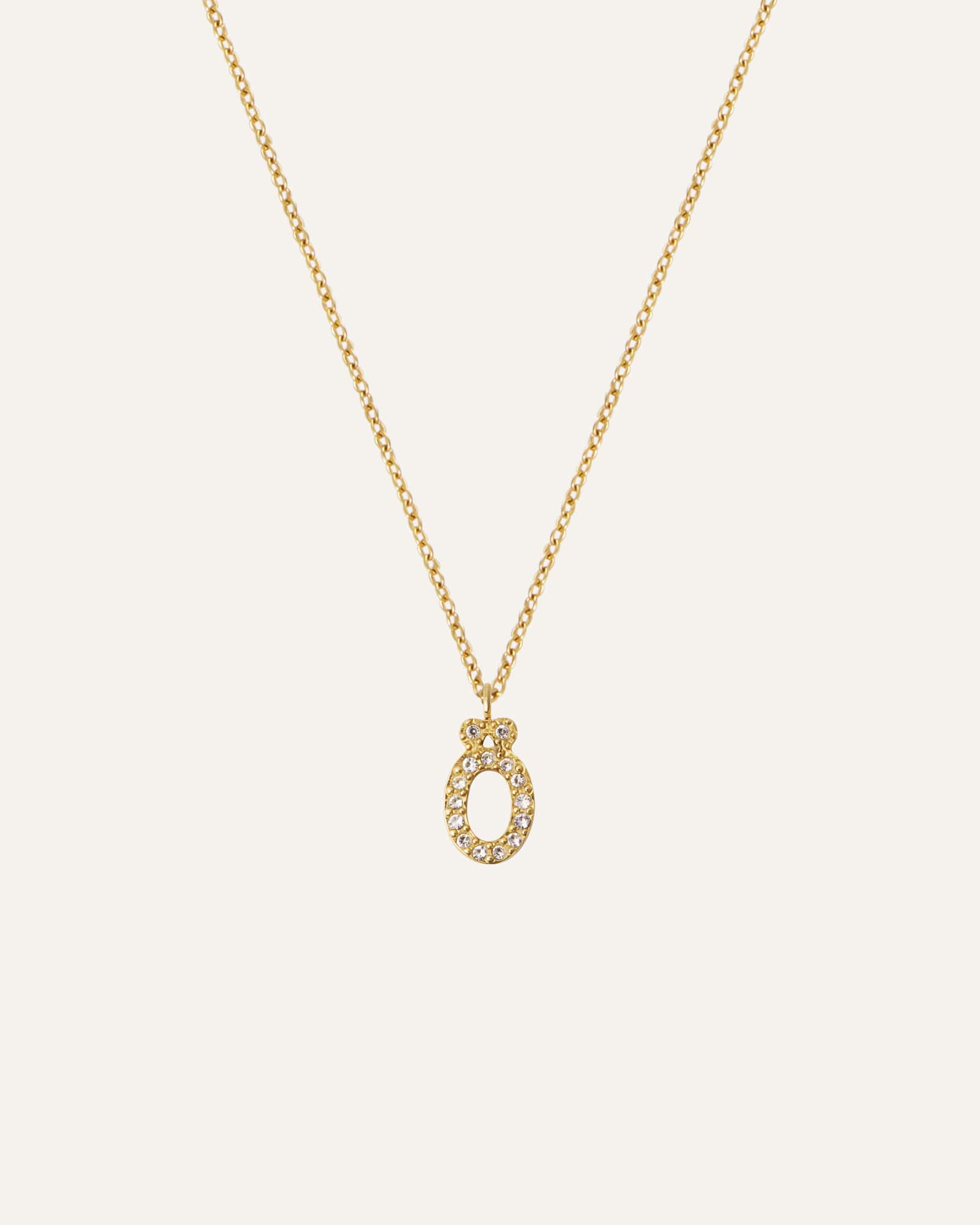 Petite Stone Letter Necklace