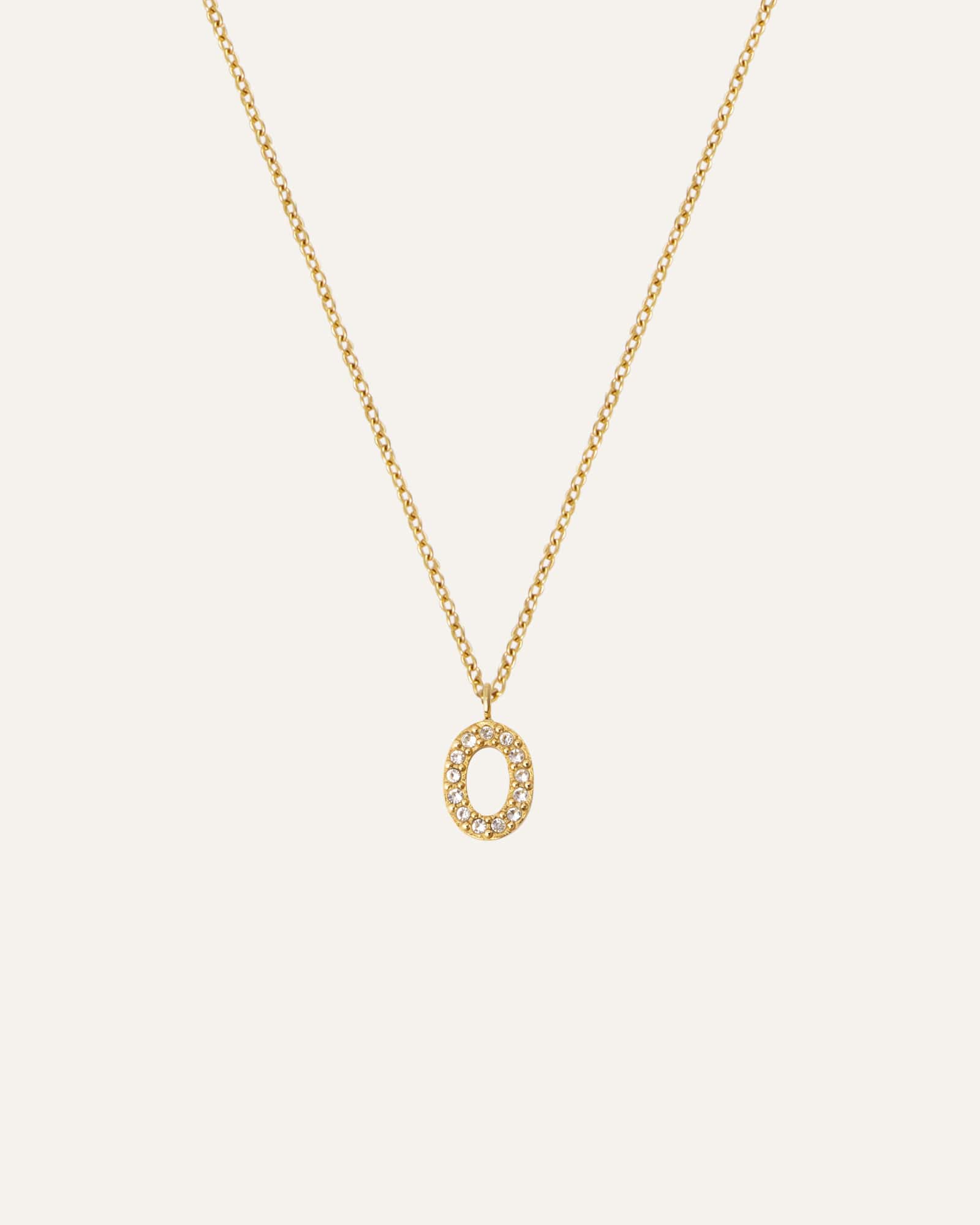 Petite Stone Letter Necklace