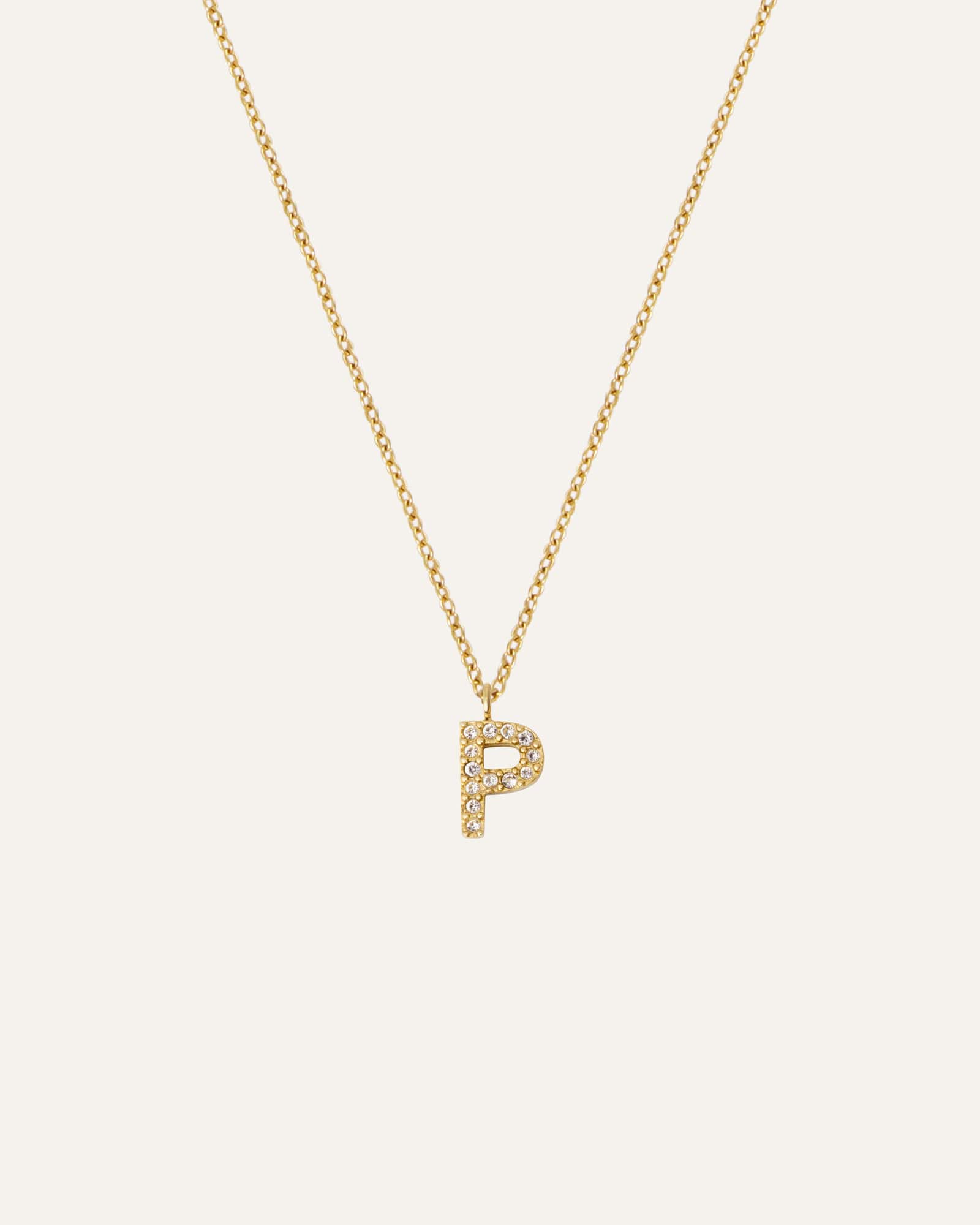 Petite Stone Letter Necklace