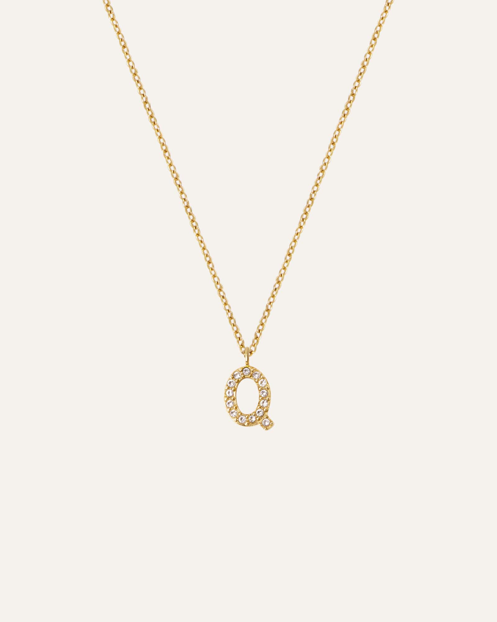 Petite Stone Letter Necklace