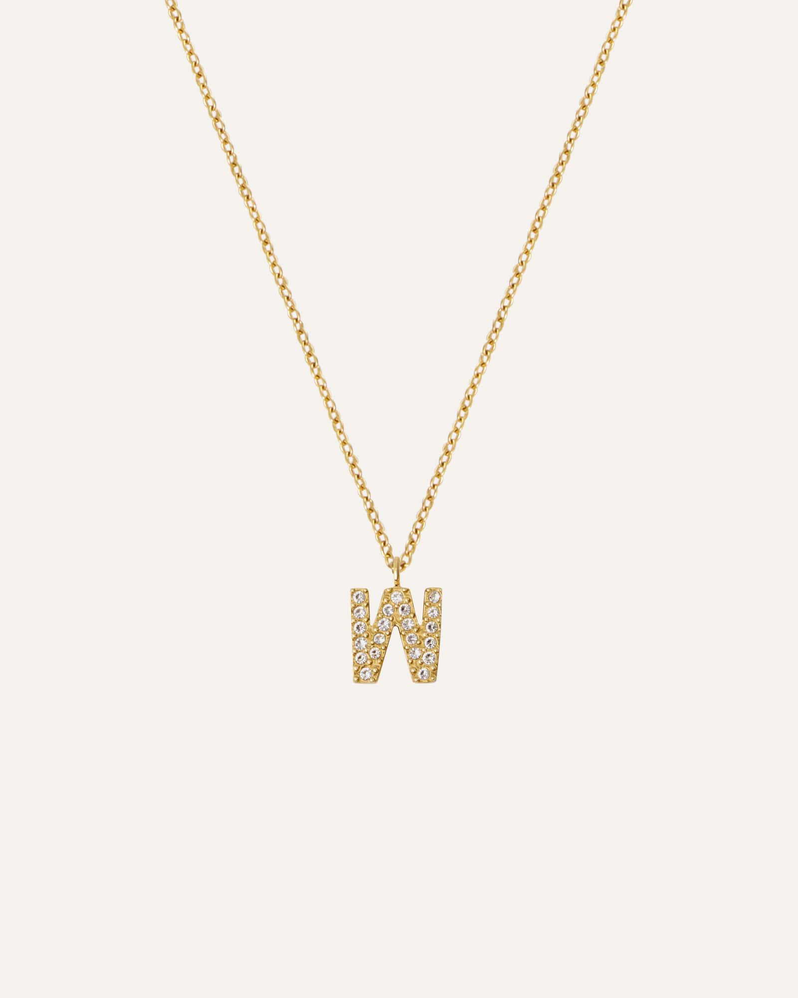 Petite Stone Letter Necklace