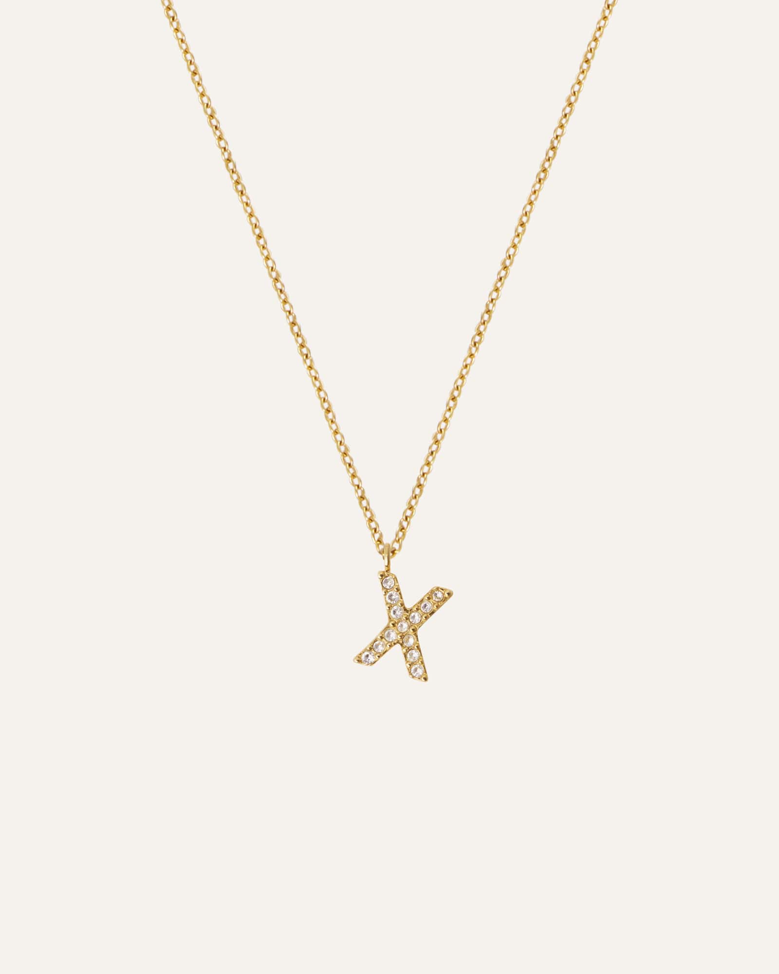 Petite Stone Letter Necklace