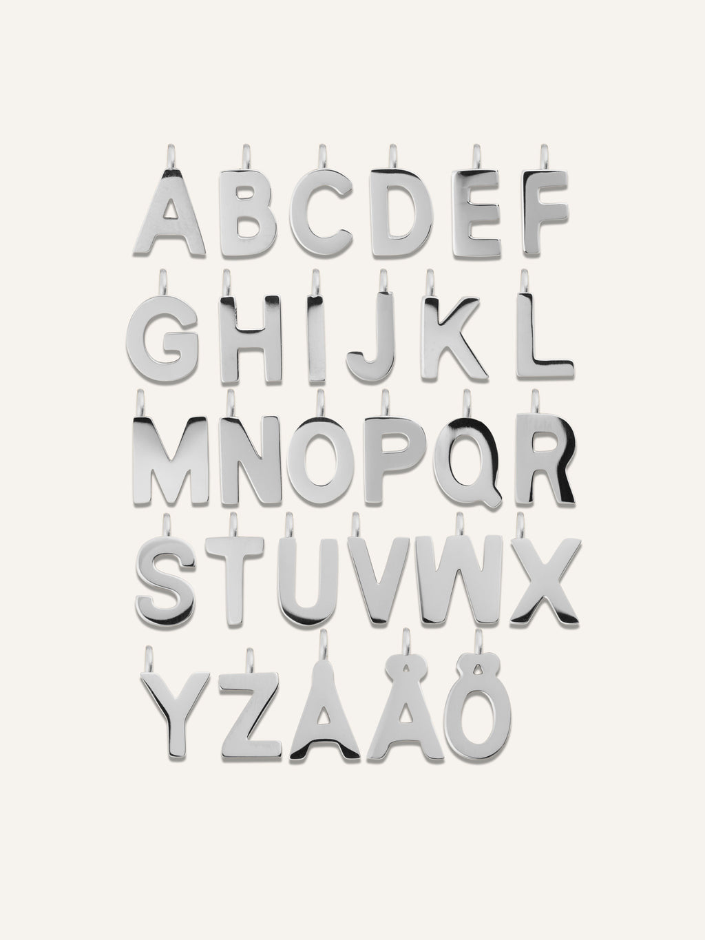 Petite Plain Letter Necklace