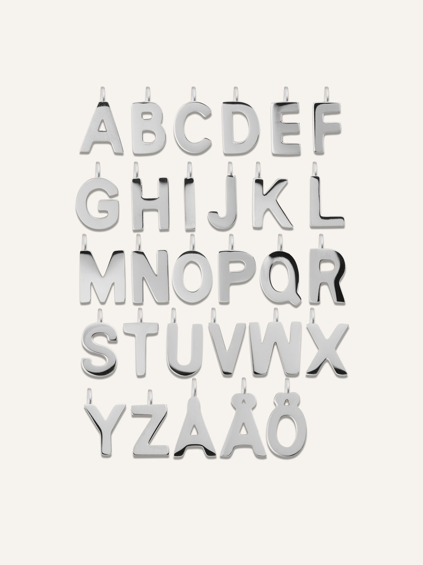 Petite Plain Letter Necklace