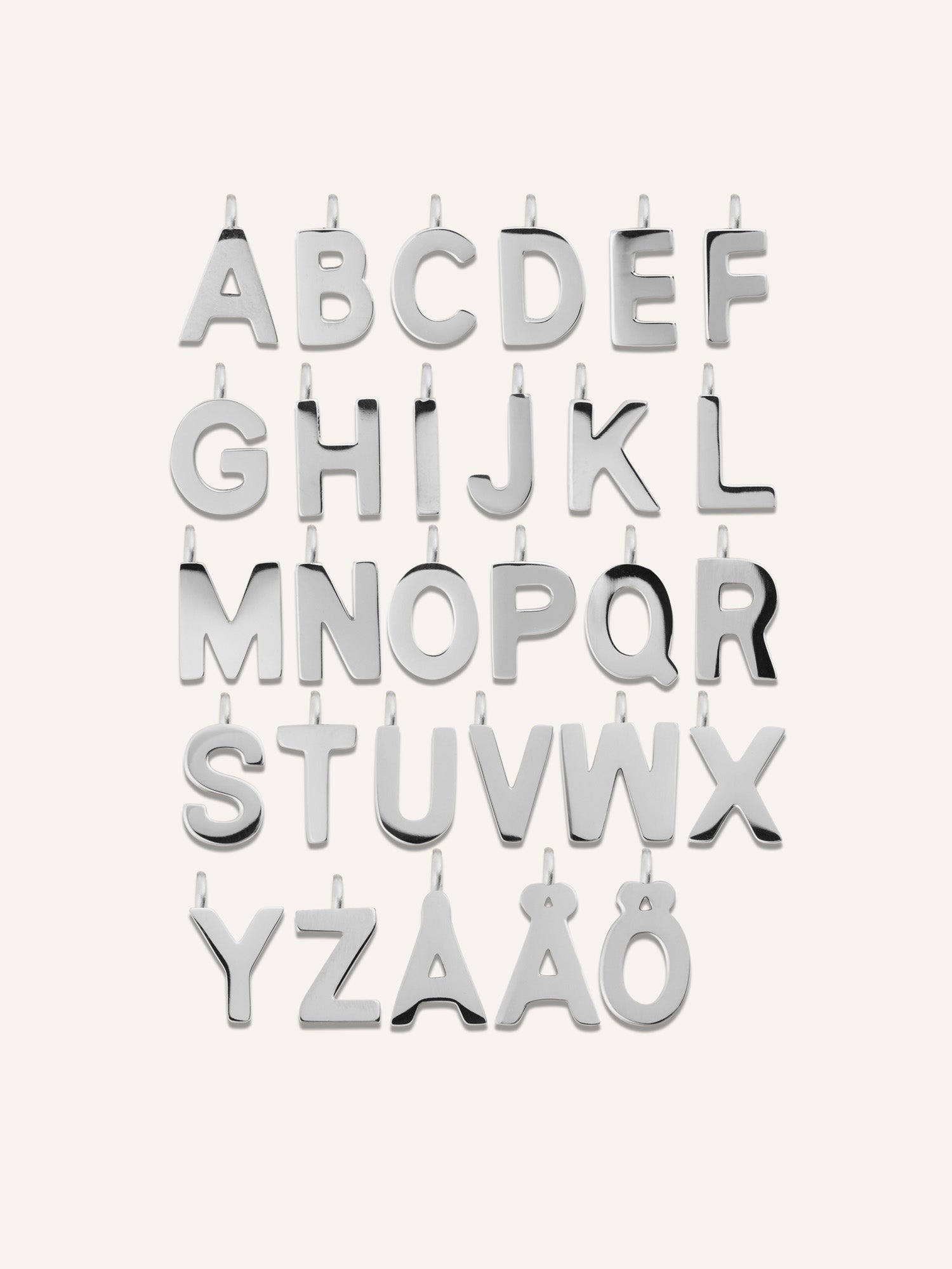 Petite Plain Letter Necklace