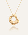 Hammered necklace gold