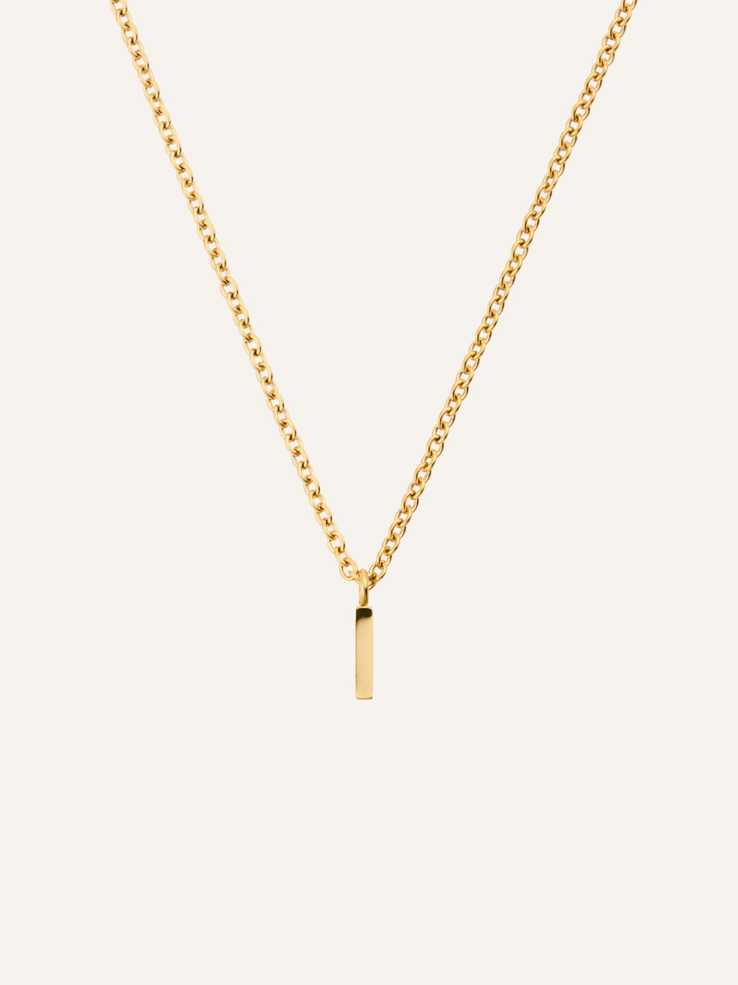 Petite Plain Letter Necklace