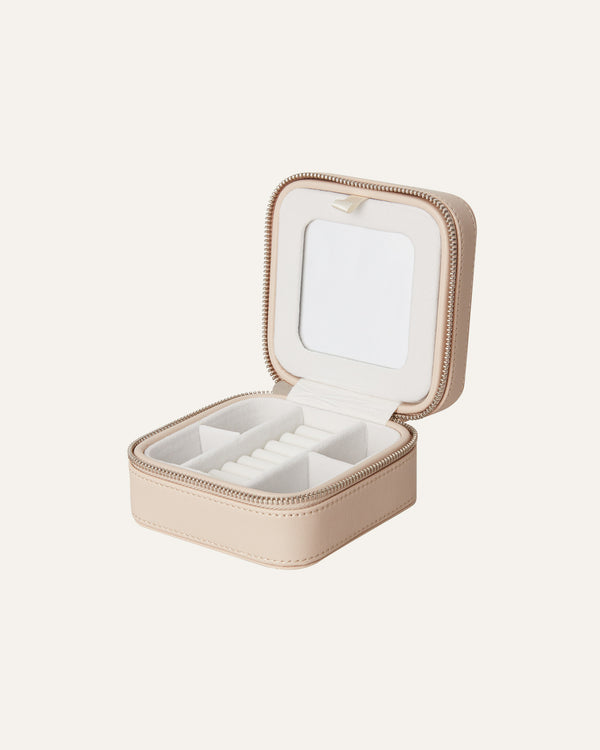 Jewelry Case Box Small Beige