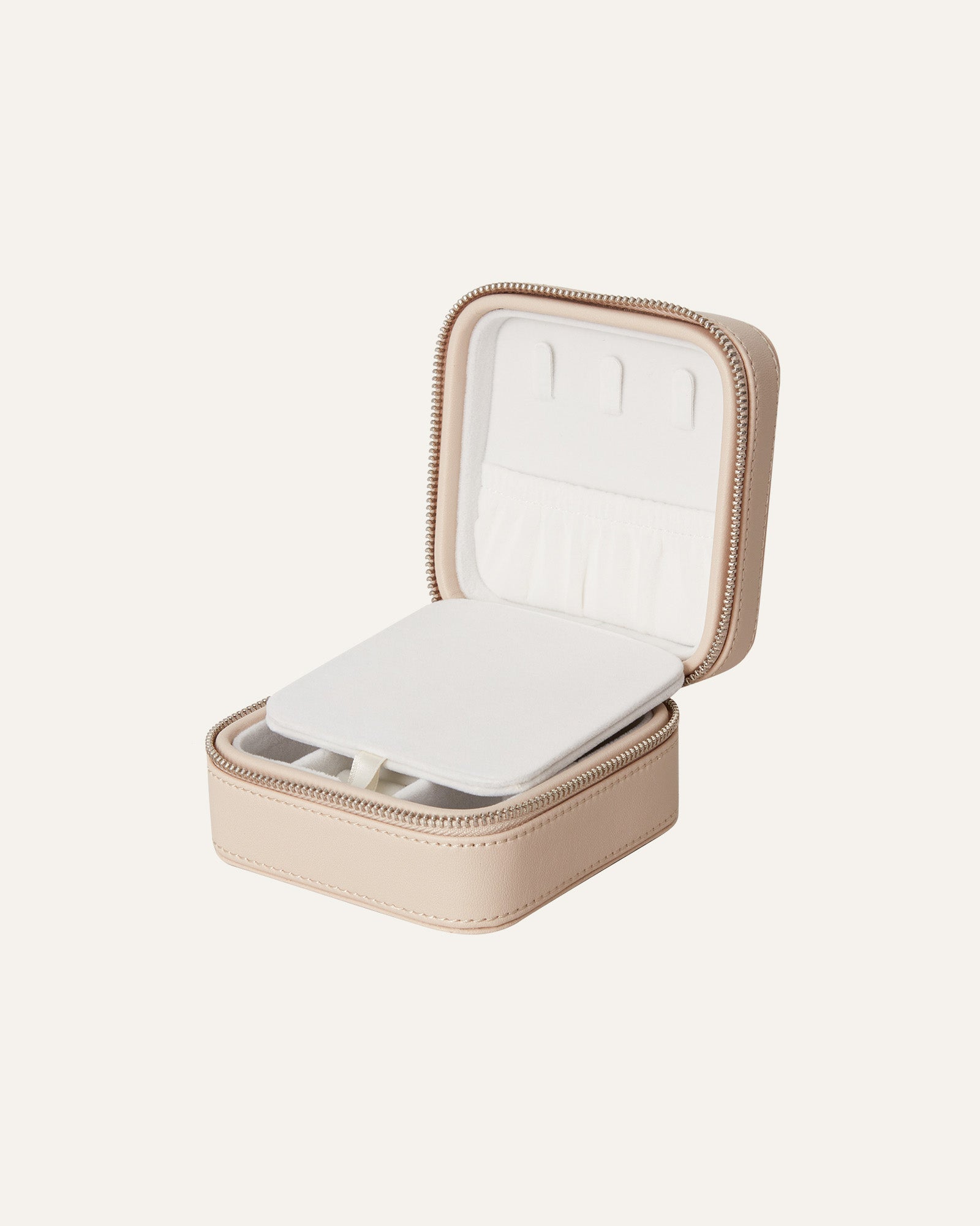 Small Beige Jewelry Case