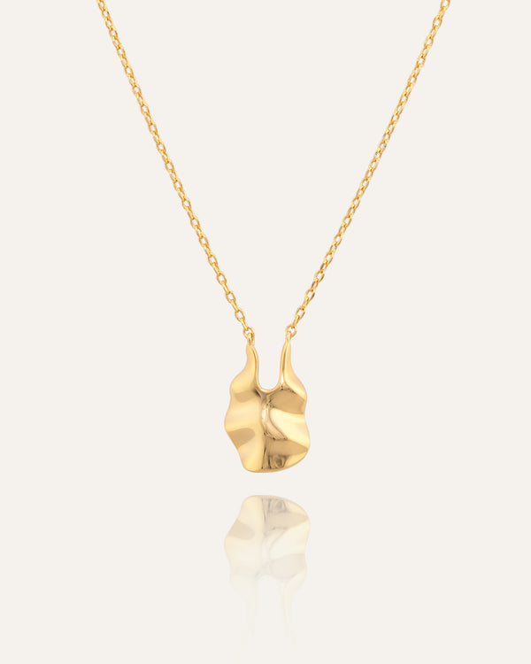 Leaf Necklace Gold