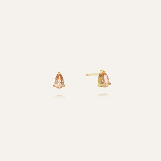 Belle Pear Studs - Champagne