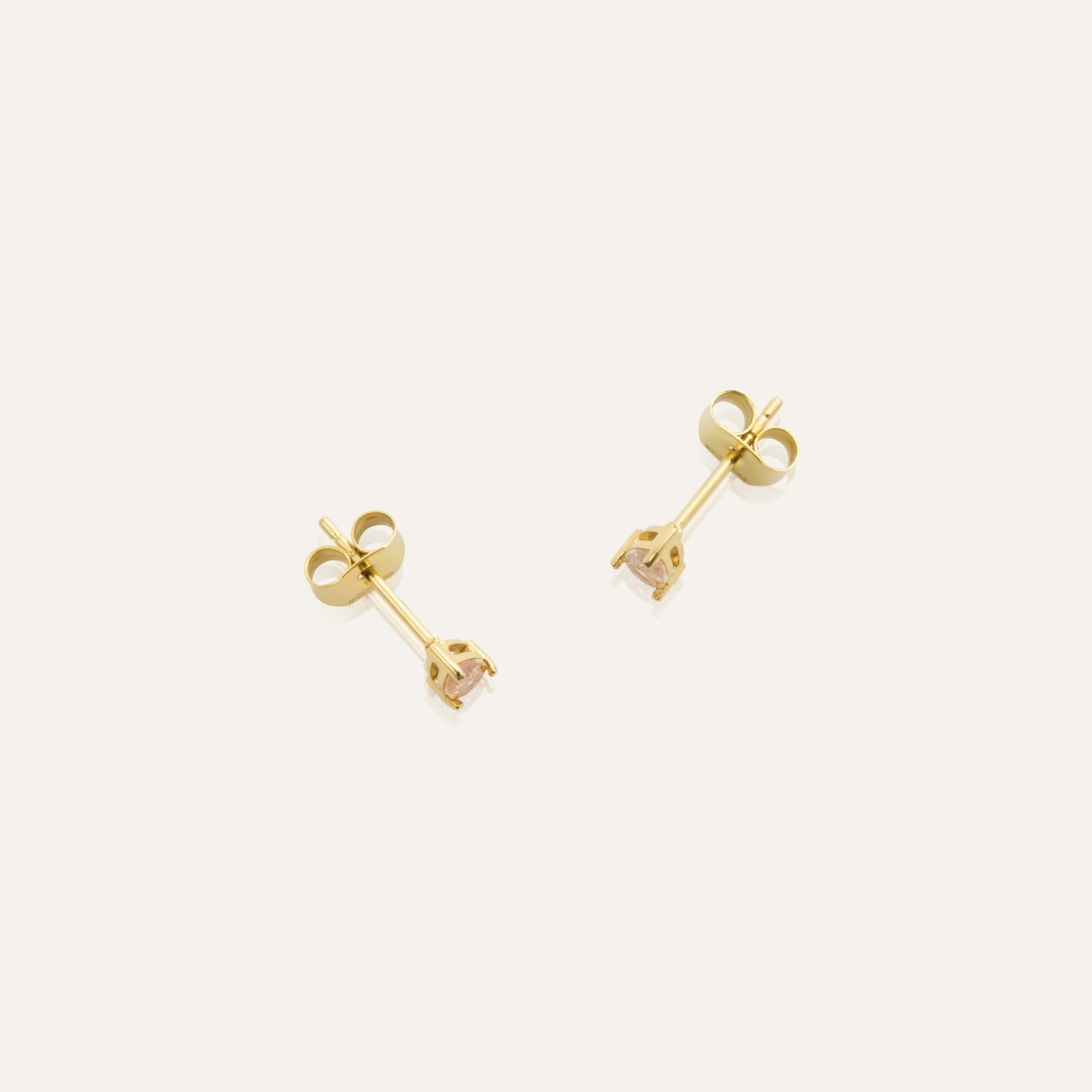 Belle Pear Studs - Champagne