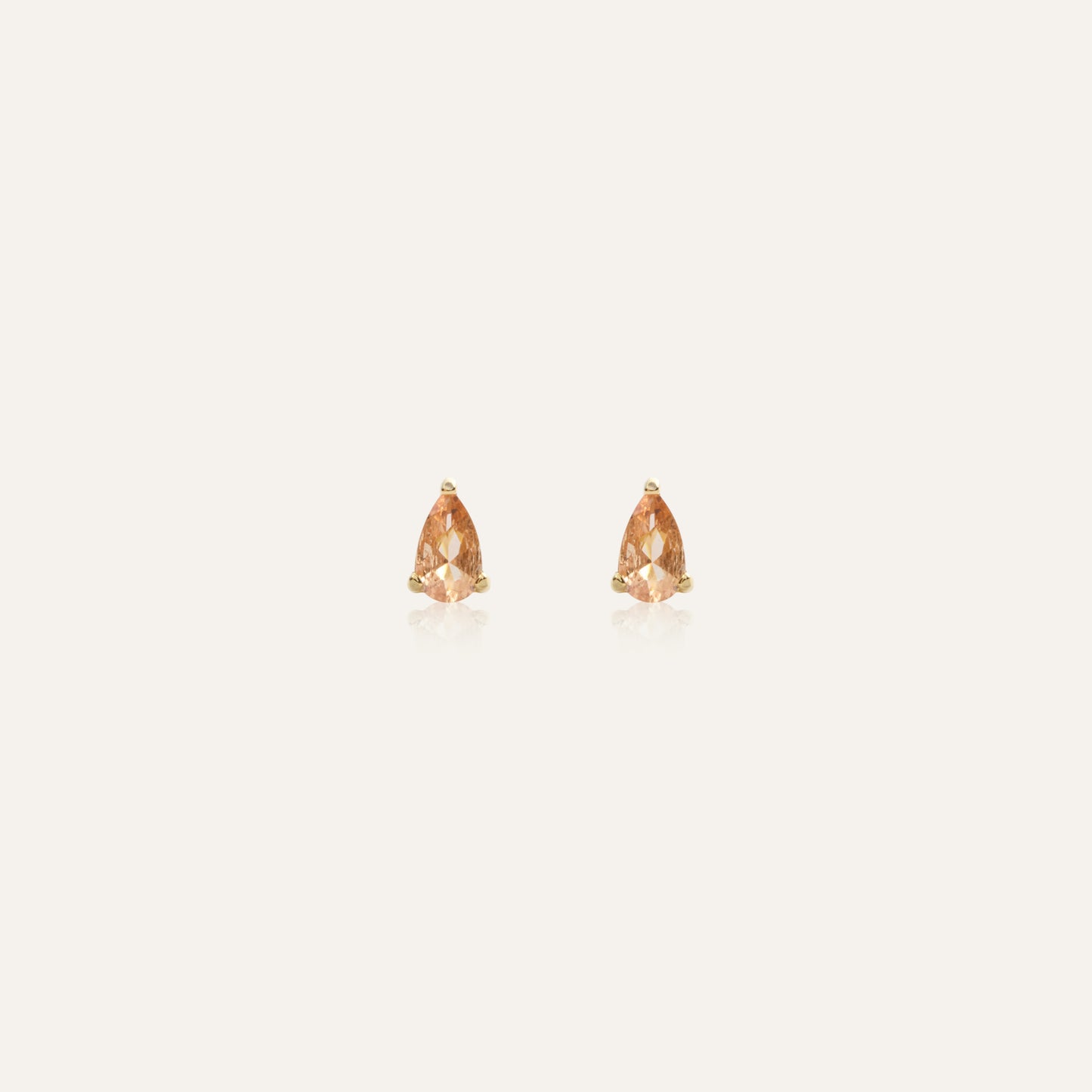 Belle Pear Studs - Champagne